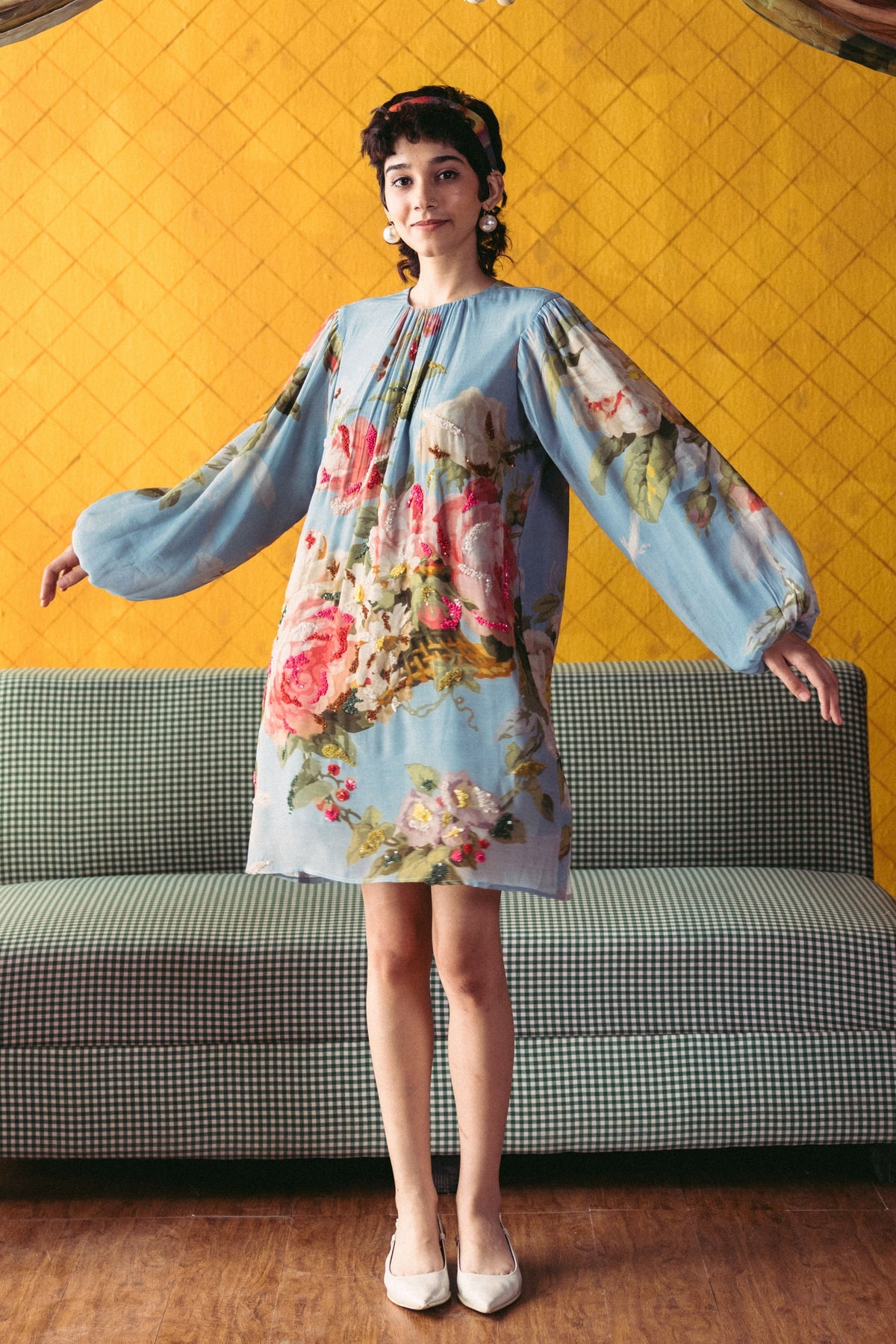 Taffy Embroidered Short Dress