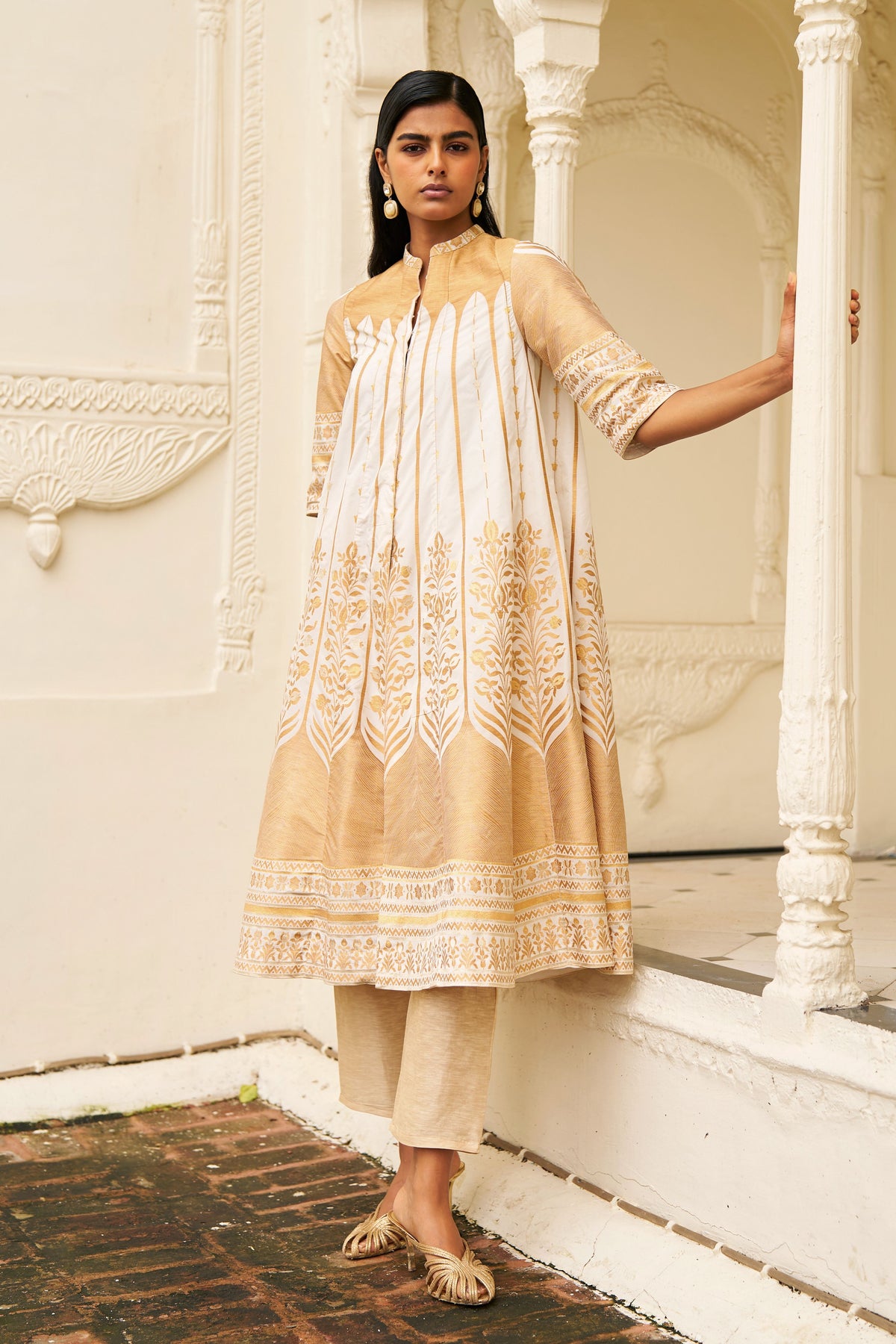 Banares Silk Brocade A-line Jacket