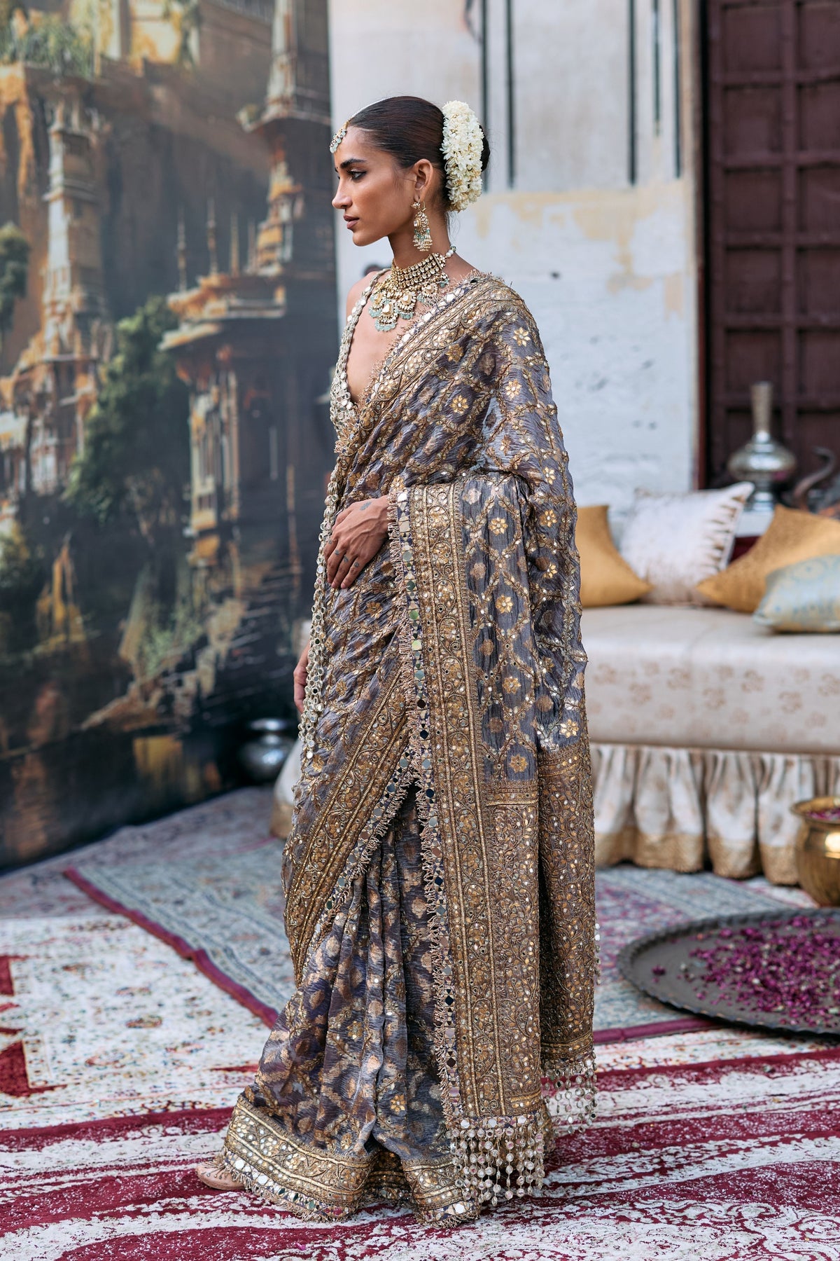 Purple Patralekha Saree Set