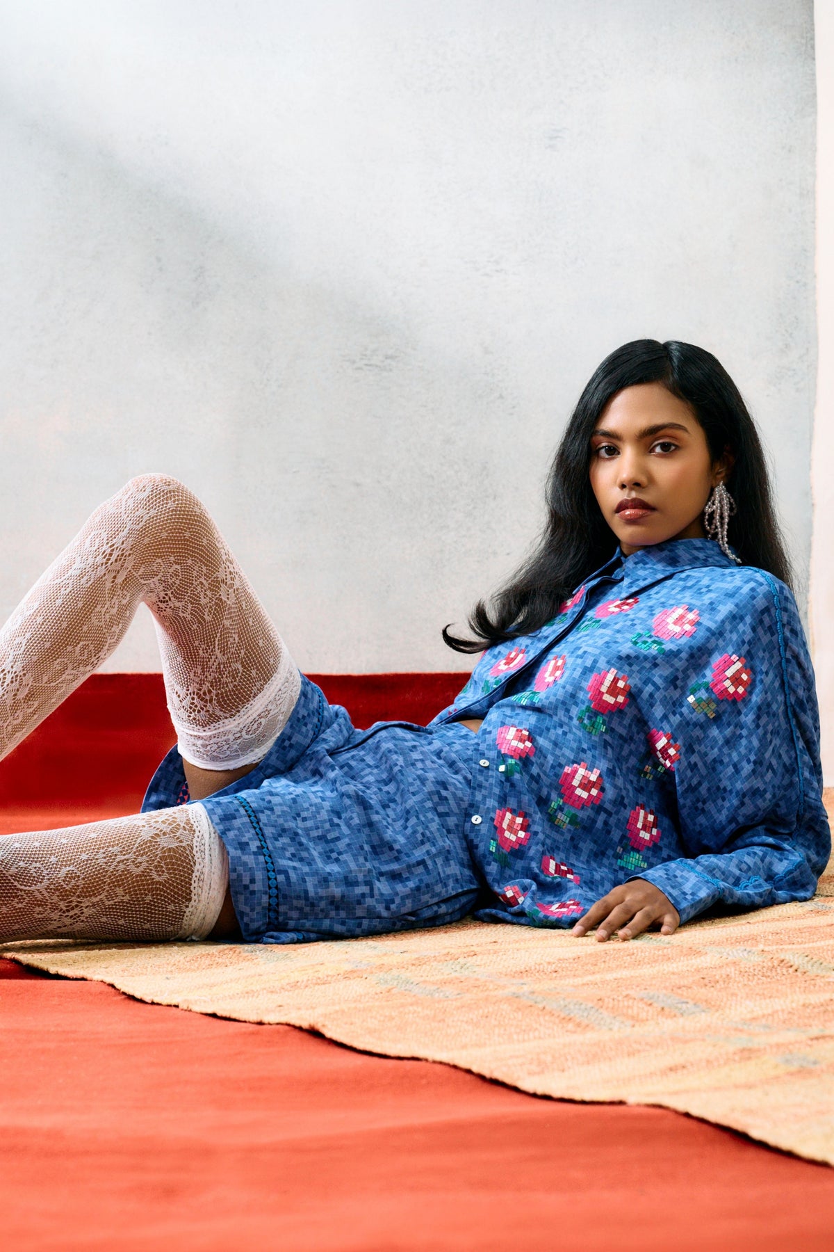 Elba Kimono Shirt Blue
