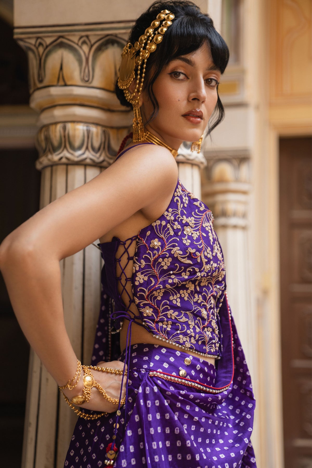Corset Bandhani Saree