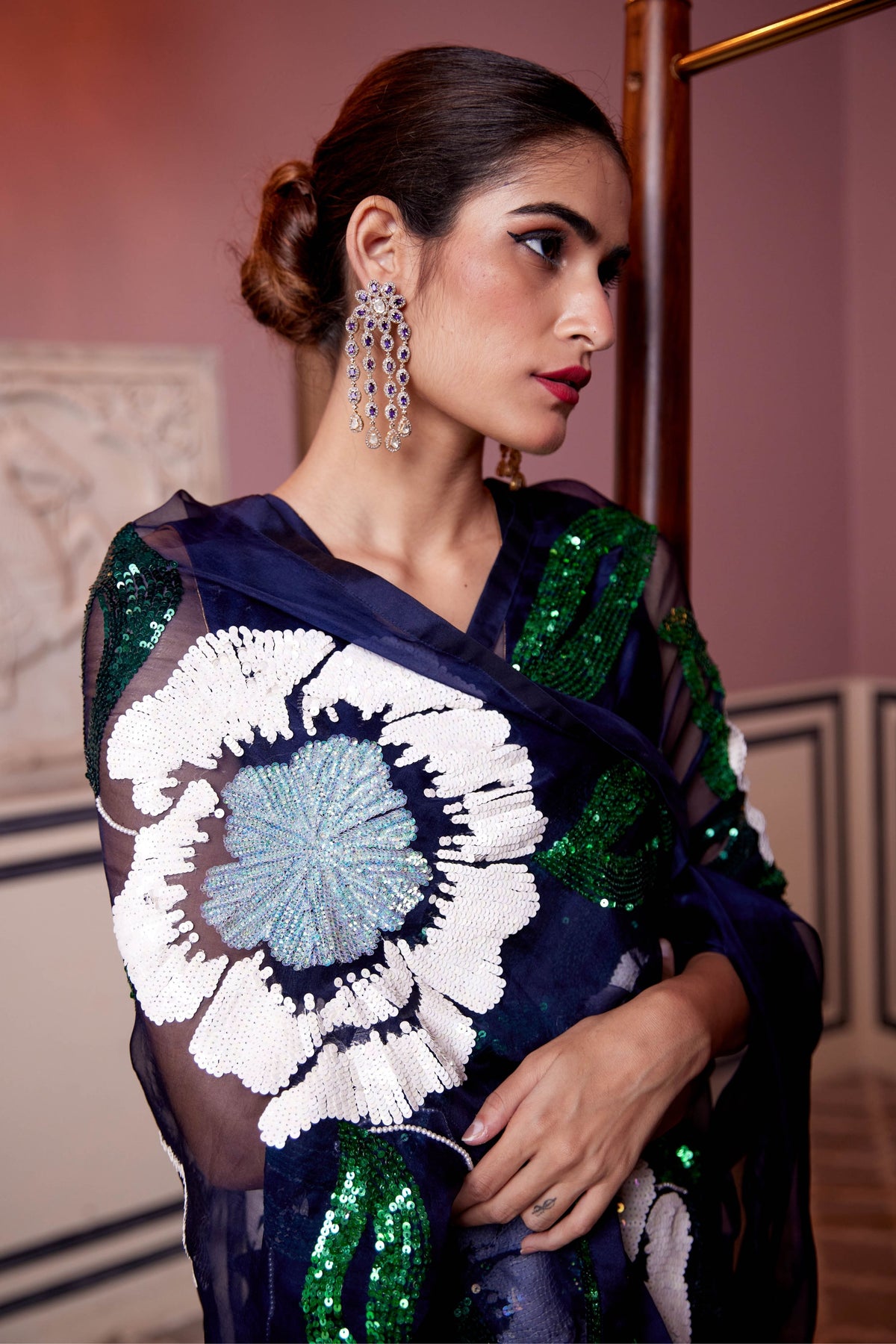 Durrushevar Midnight Blue Saree