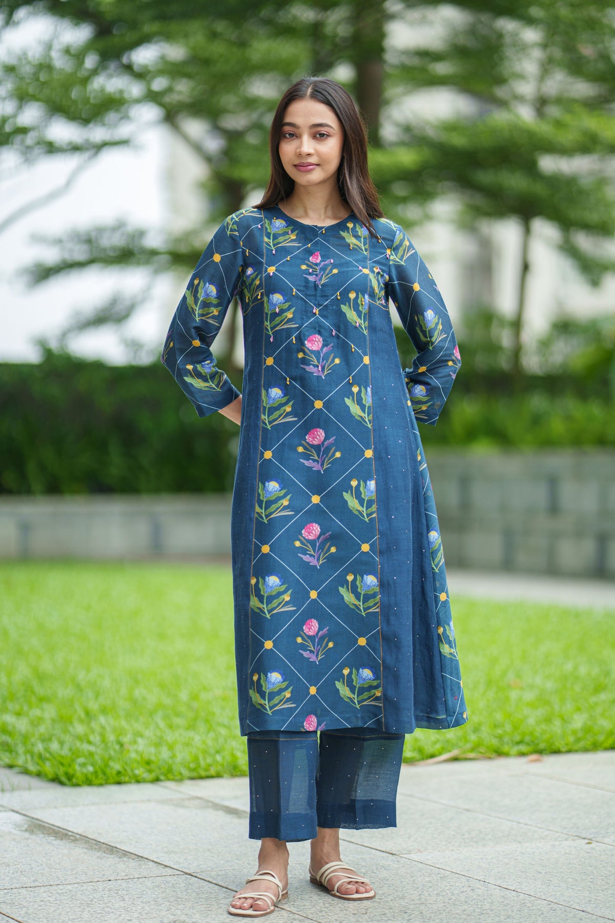 Tulip Blue Kurta With Pants