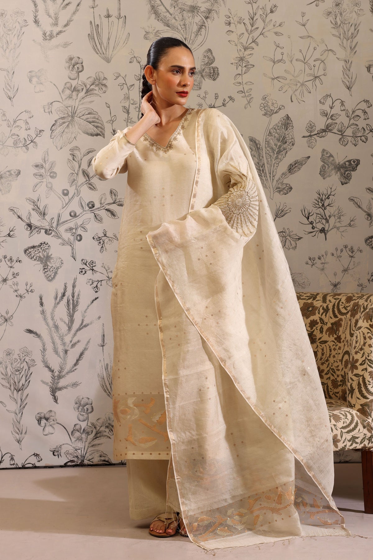 Udaya Off White Kurta Set