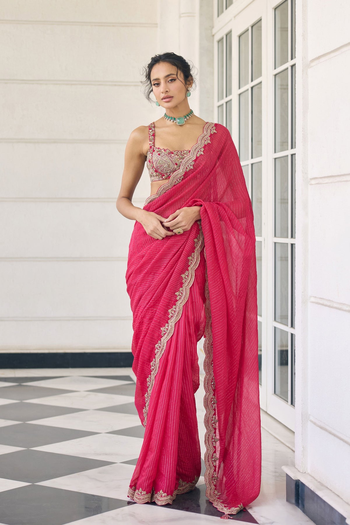 Canna Lily Saree Set