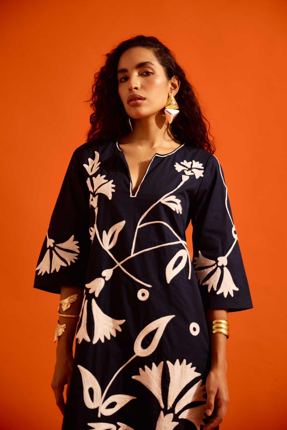 Black Cotton Maxi Dress
