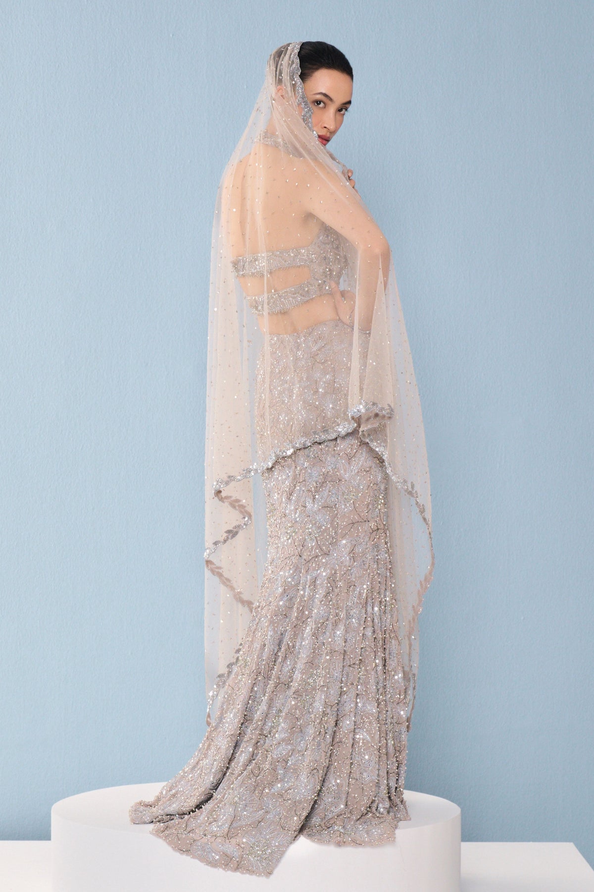 Georgette Fit N Flare Lehenga Set