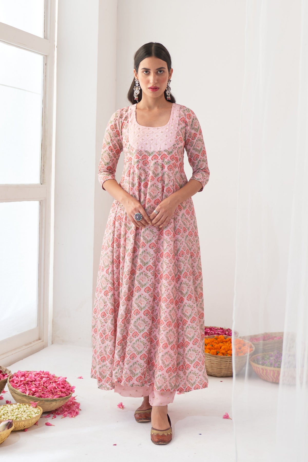 Powderpink Anarkali Set