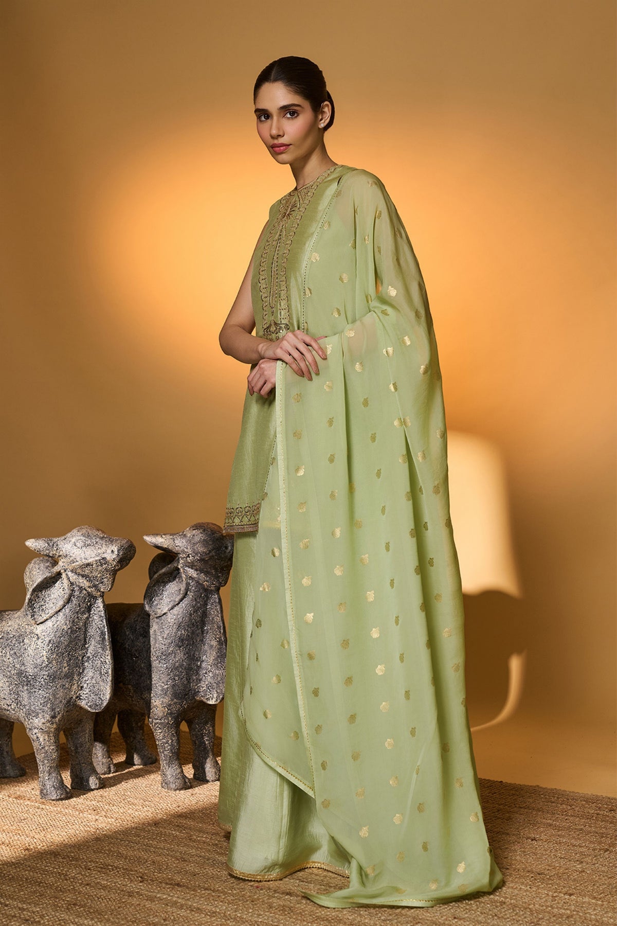 Mint Rose Blush Kurta Set