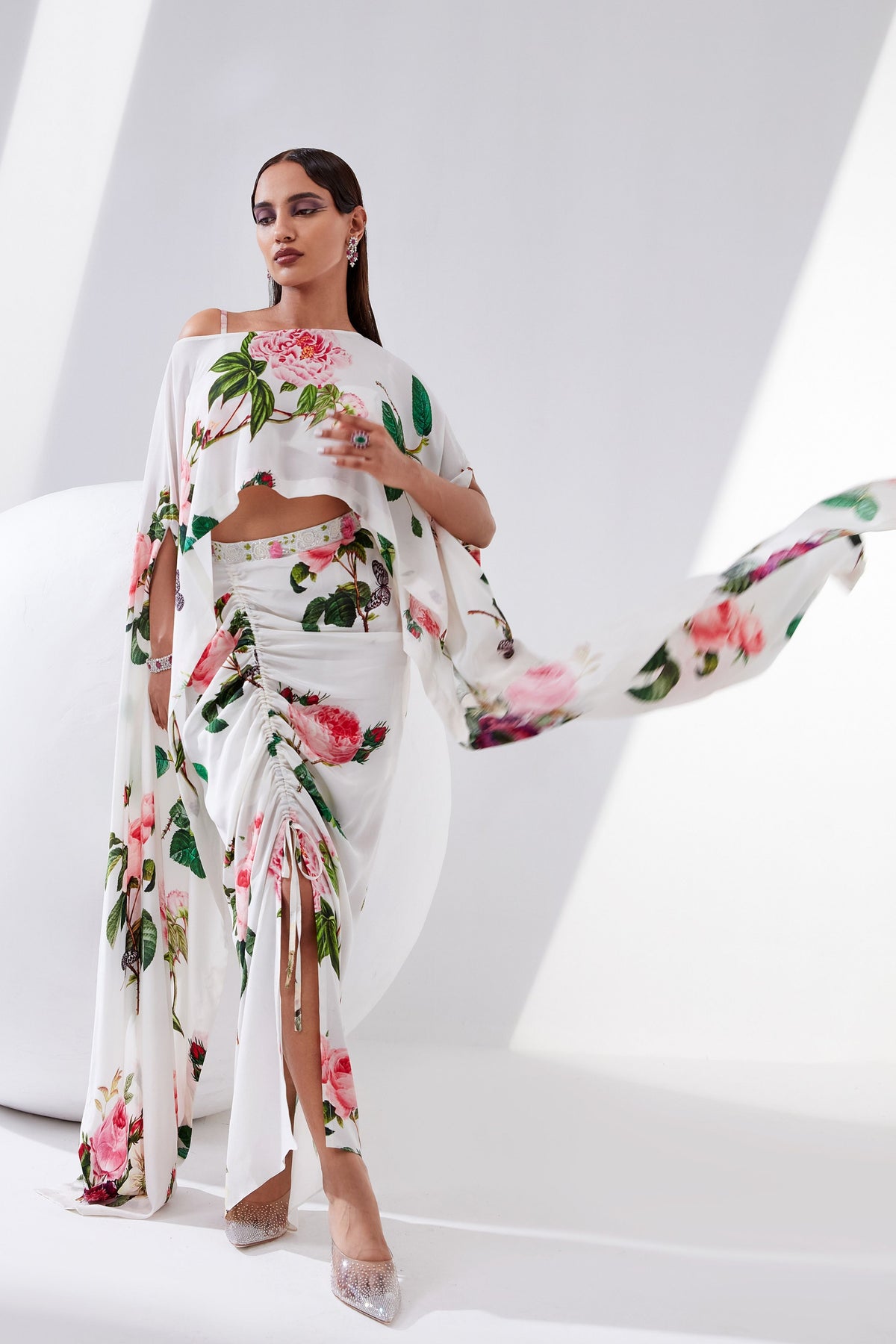 Orchid Floral Kaftan Set