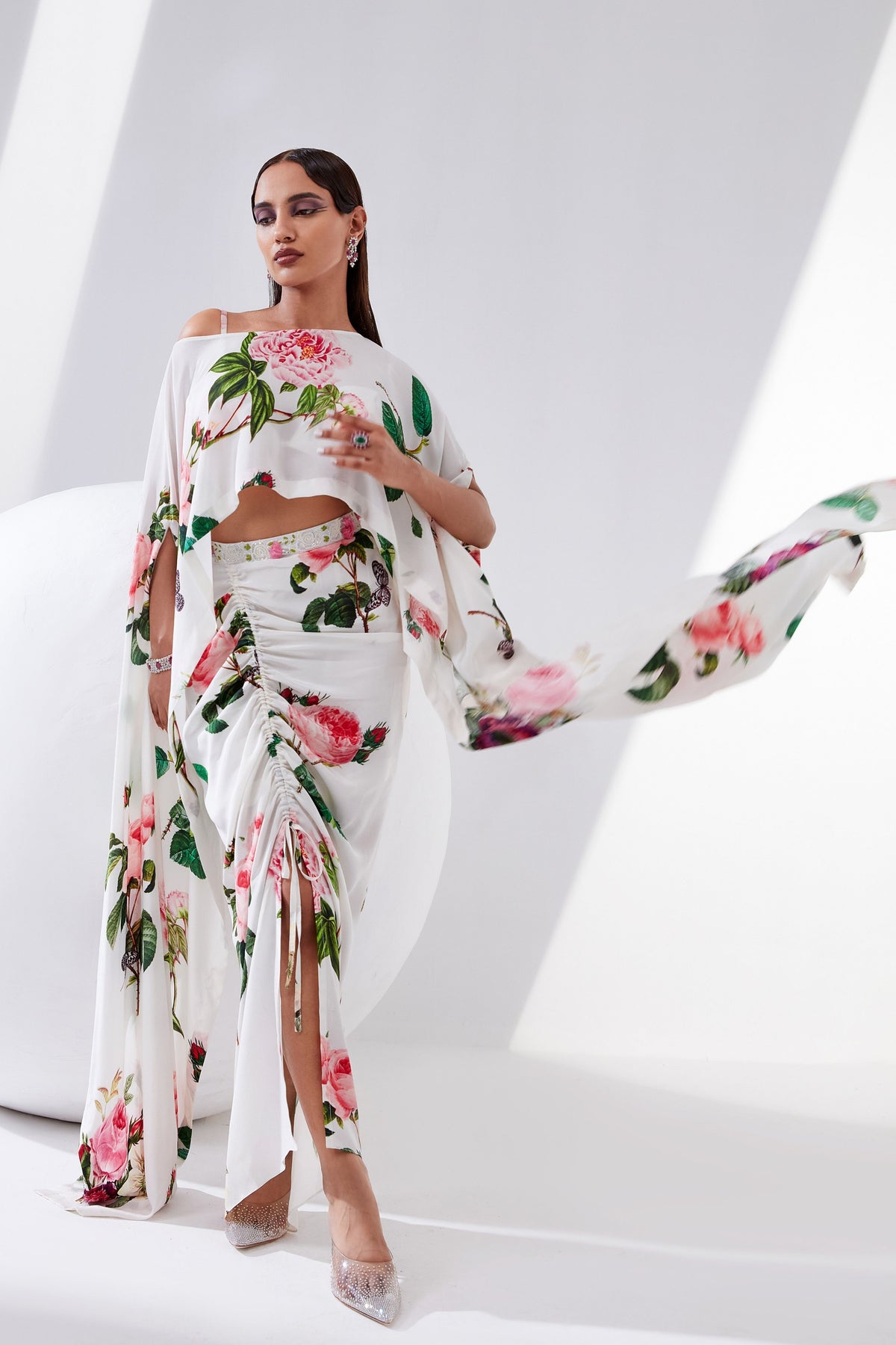 Orchid Floral Kaftan Set