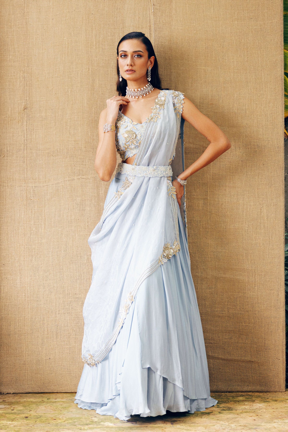 Drape Lehenga Set