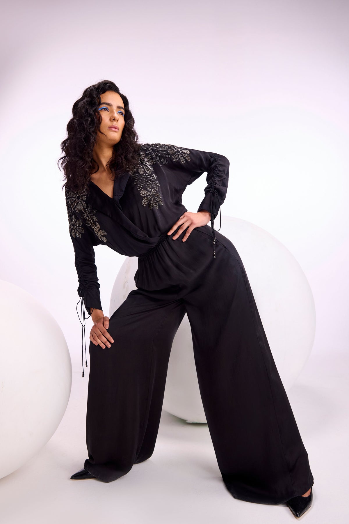 Cosmos Wide Collared Jumpsuit