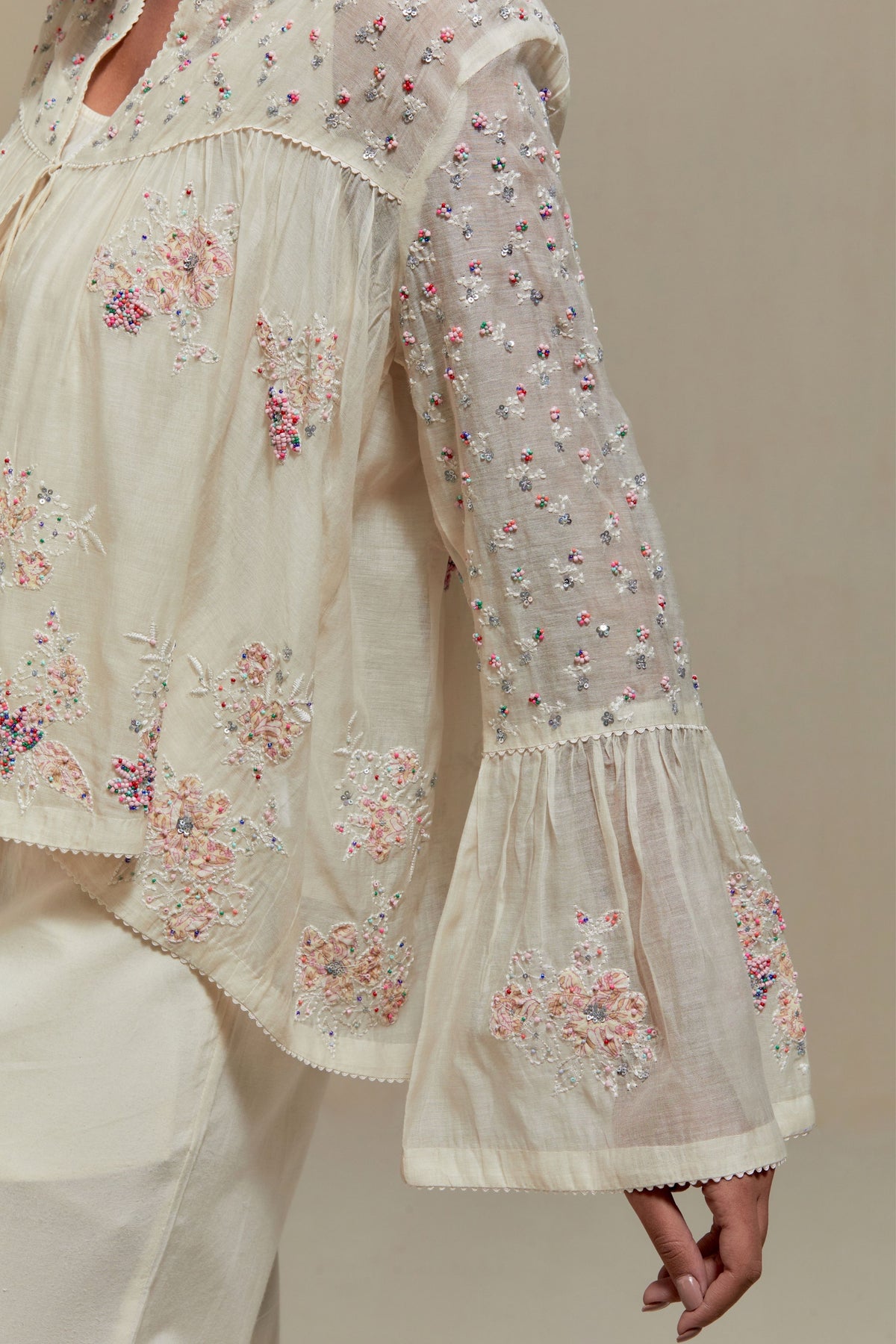 Pink Chanderi Co-ord Set