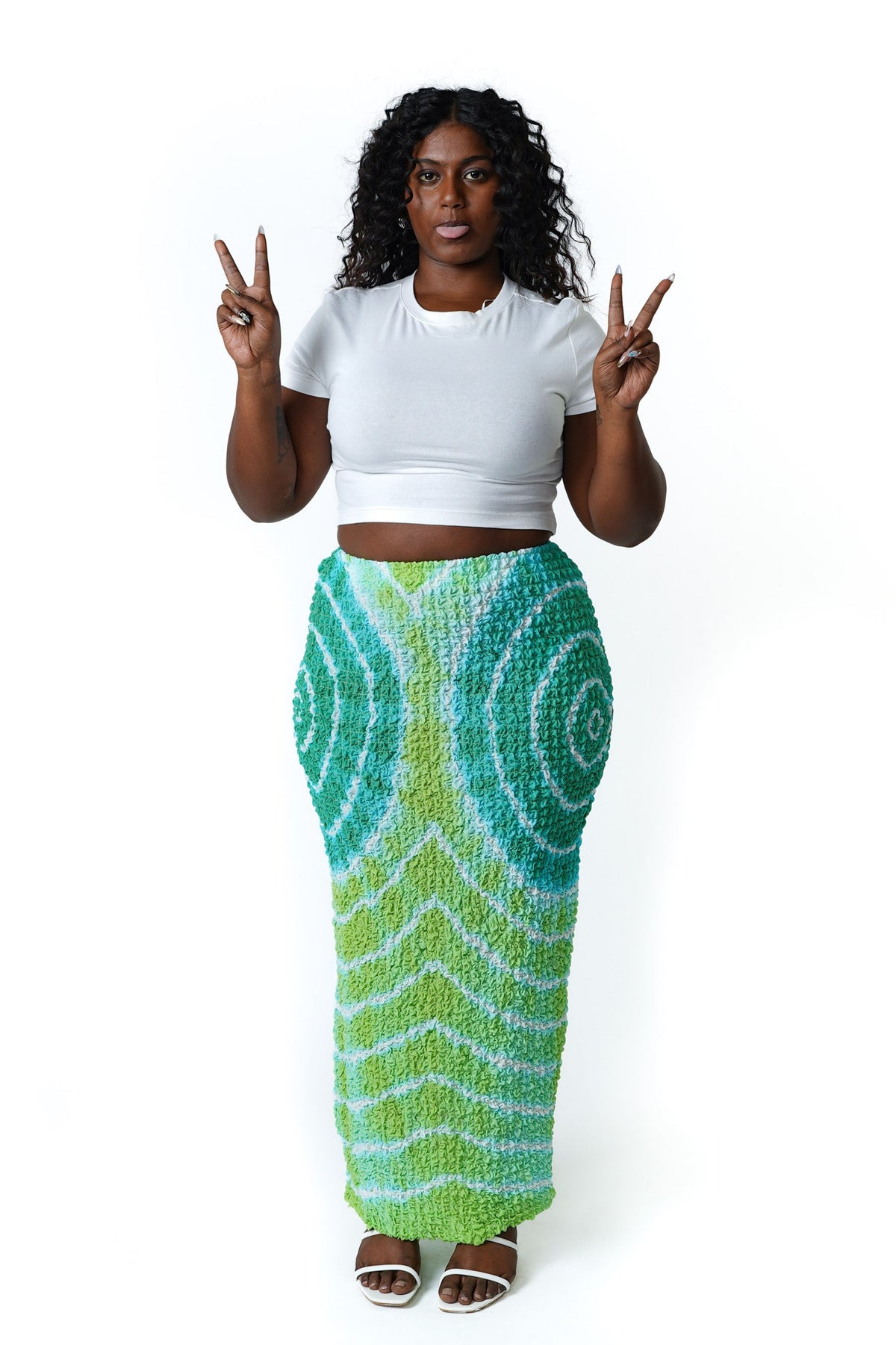 Bubble Smocked Tube Skirt