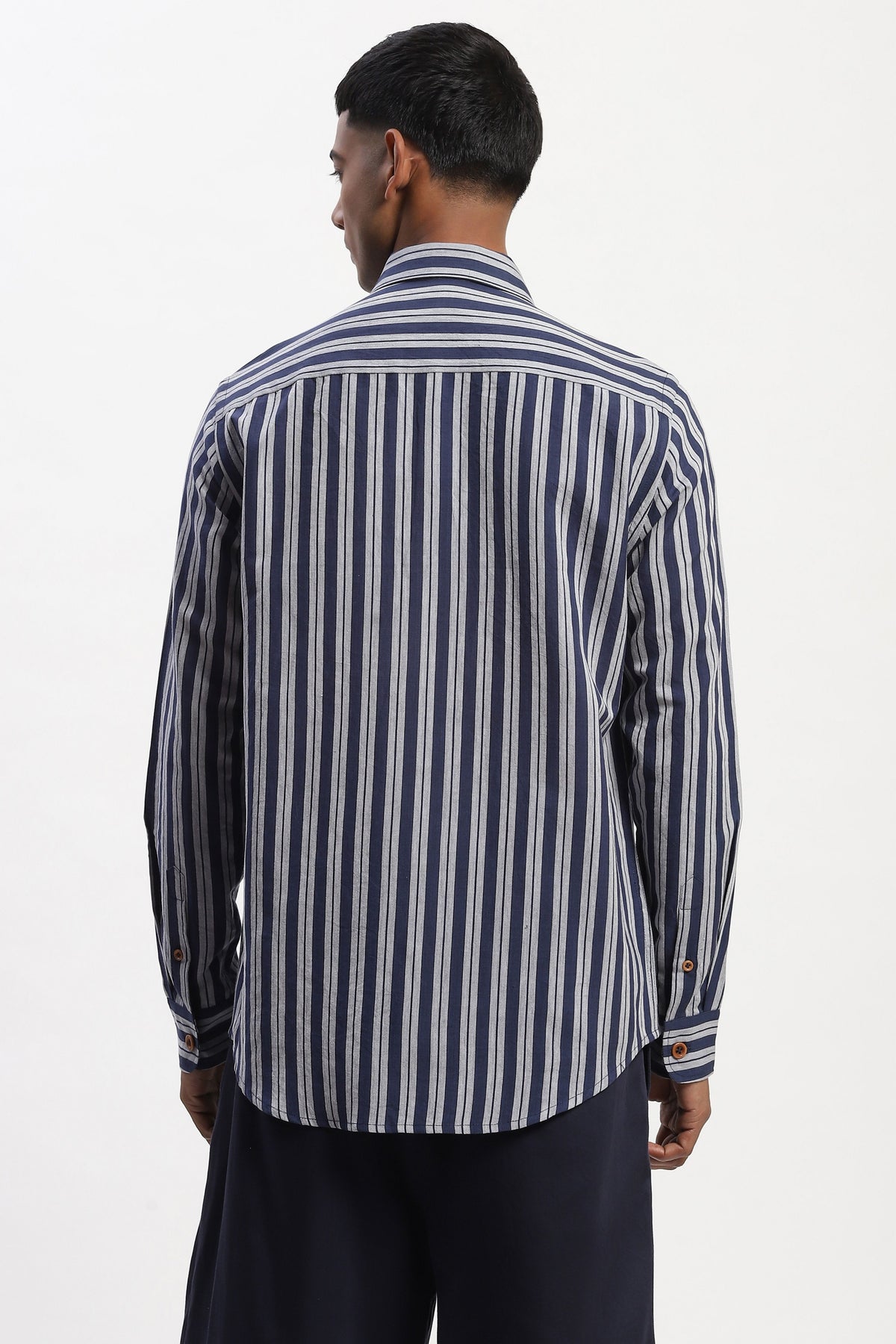 Navy Engineered Dual Woven Shirt