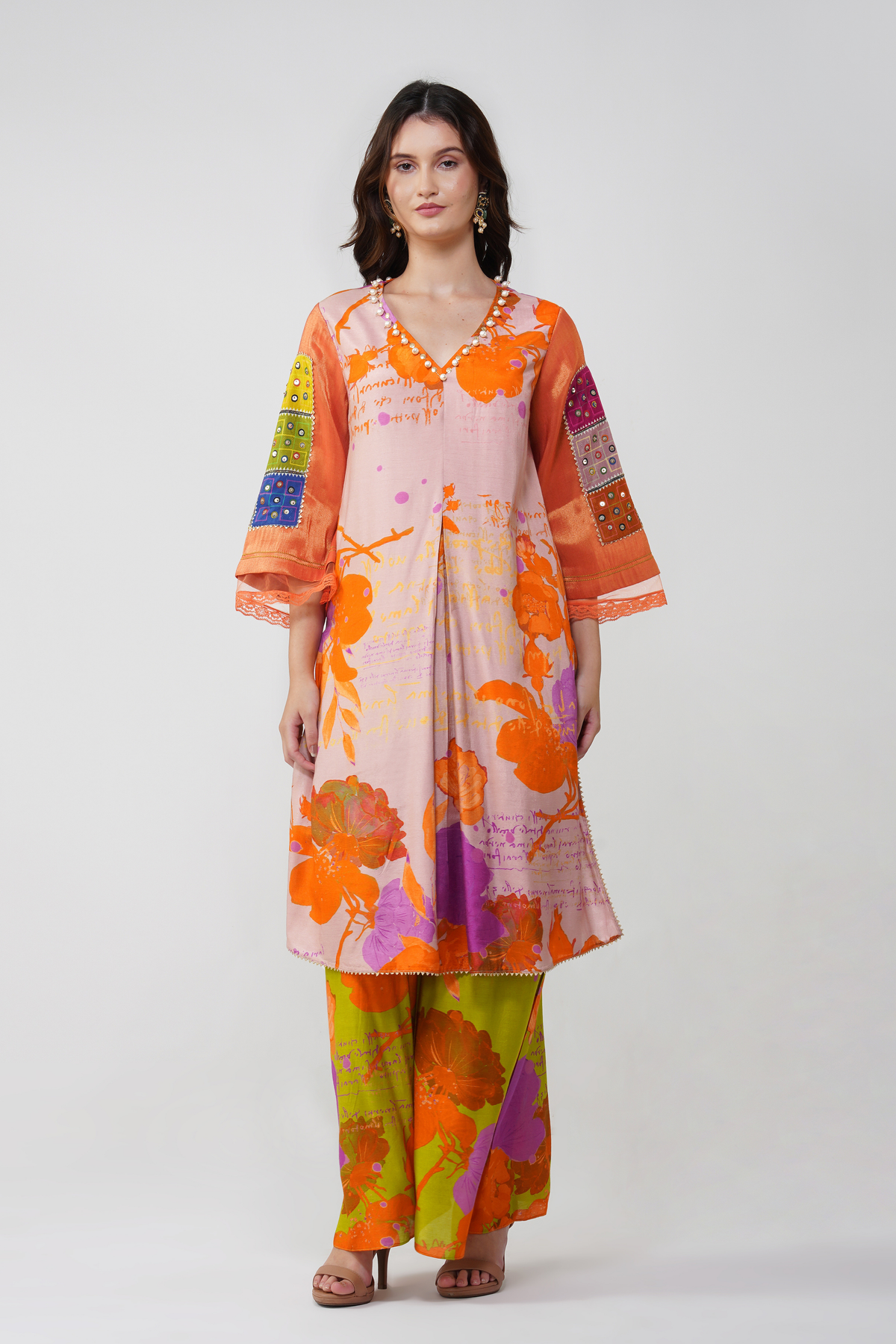 Banjara Bloom Box-pleated Kurta Set