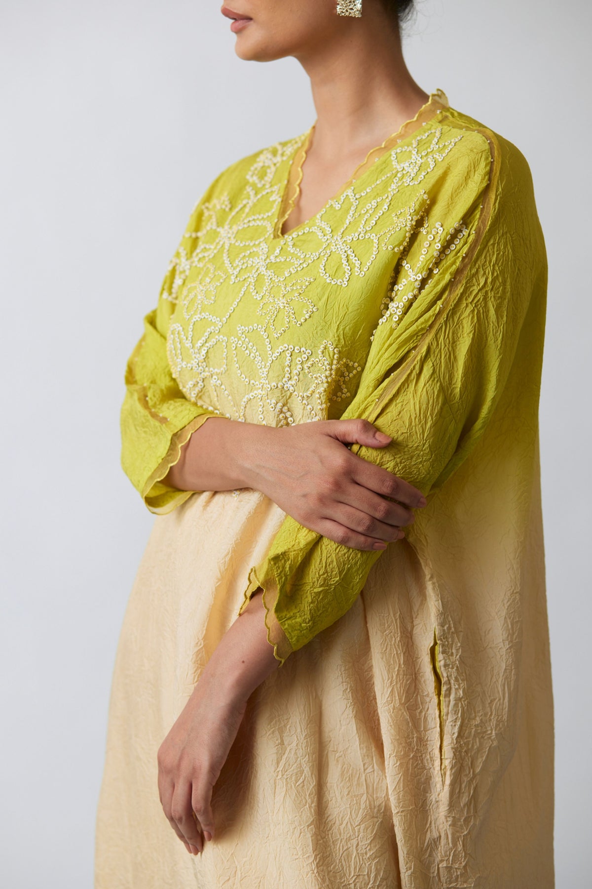 Citrene Embroidered Kaftan Set
