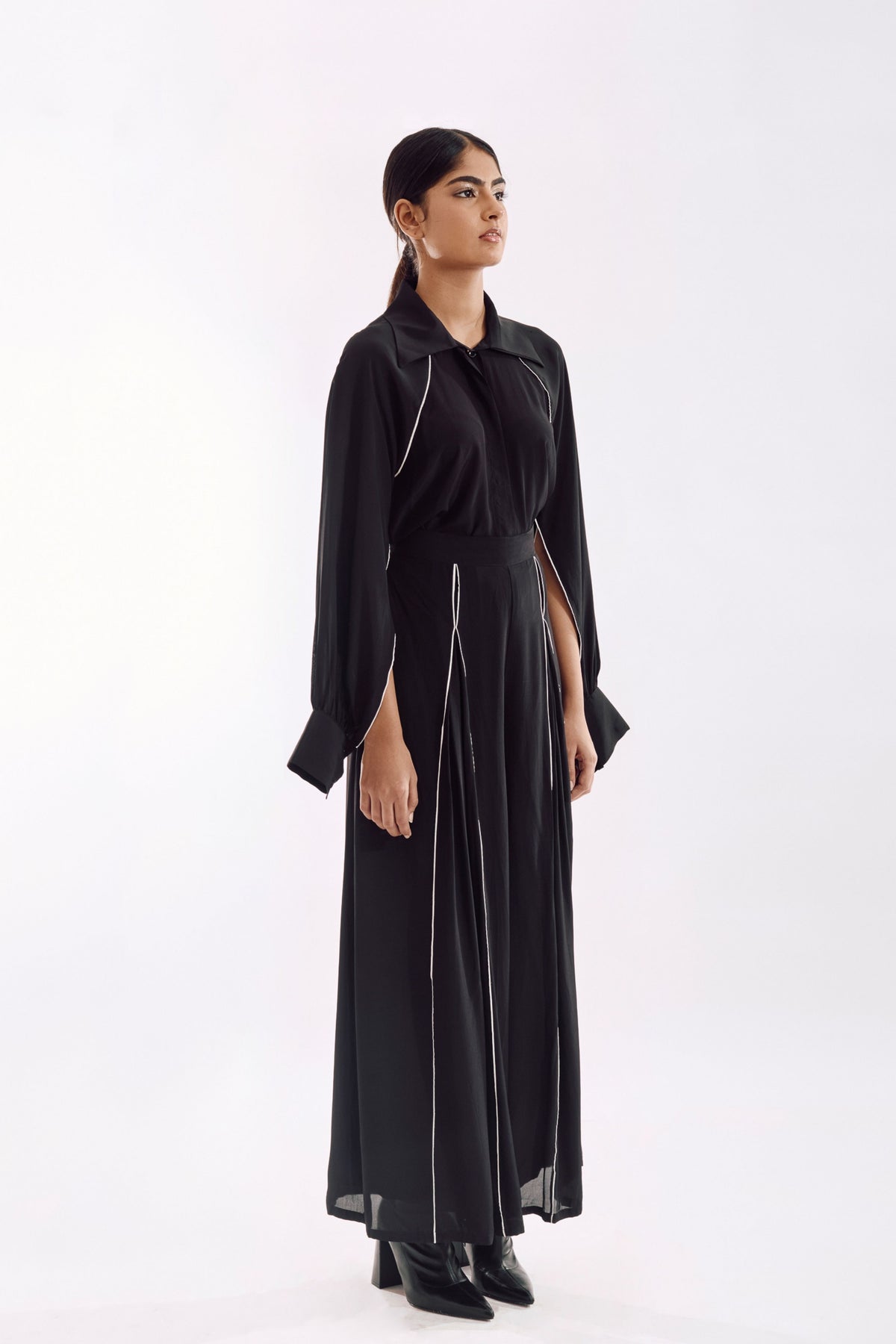 Black Panneled Co-ord Set