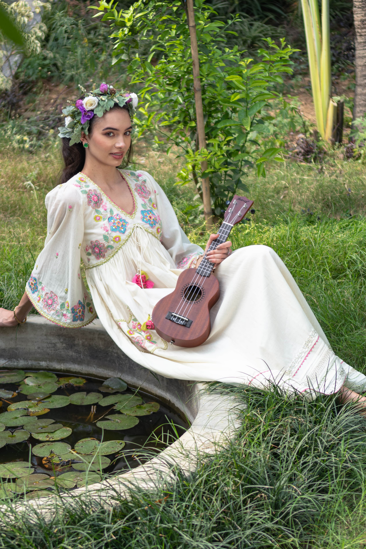 Ivory Gypsy Pocket Dress