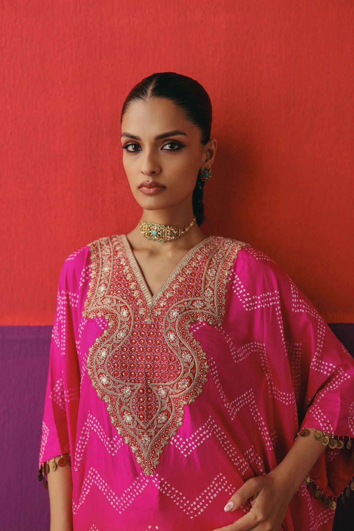 Zigzag Kaftan Sharara Set