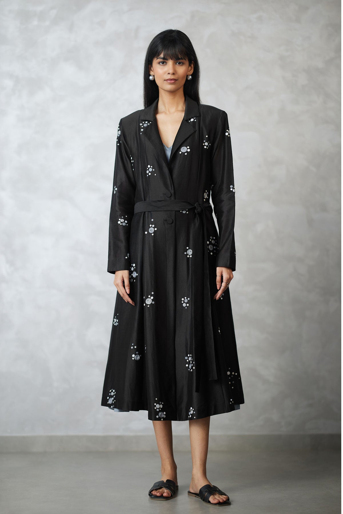Black and Grey Jacket Set