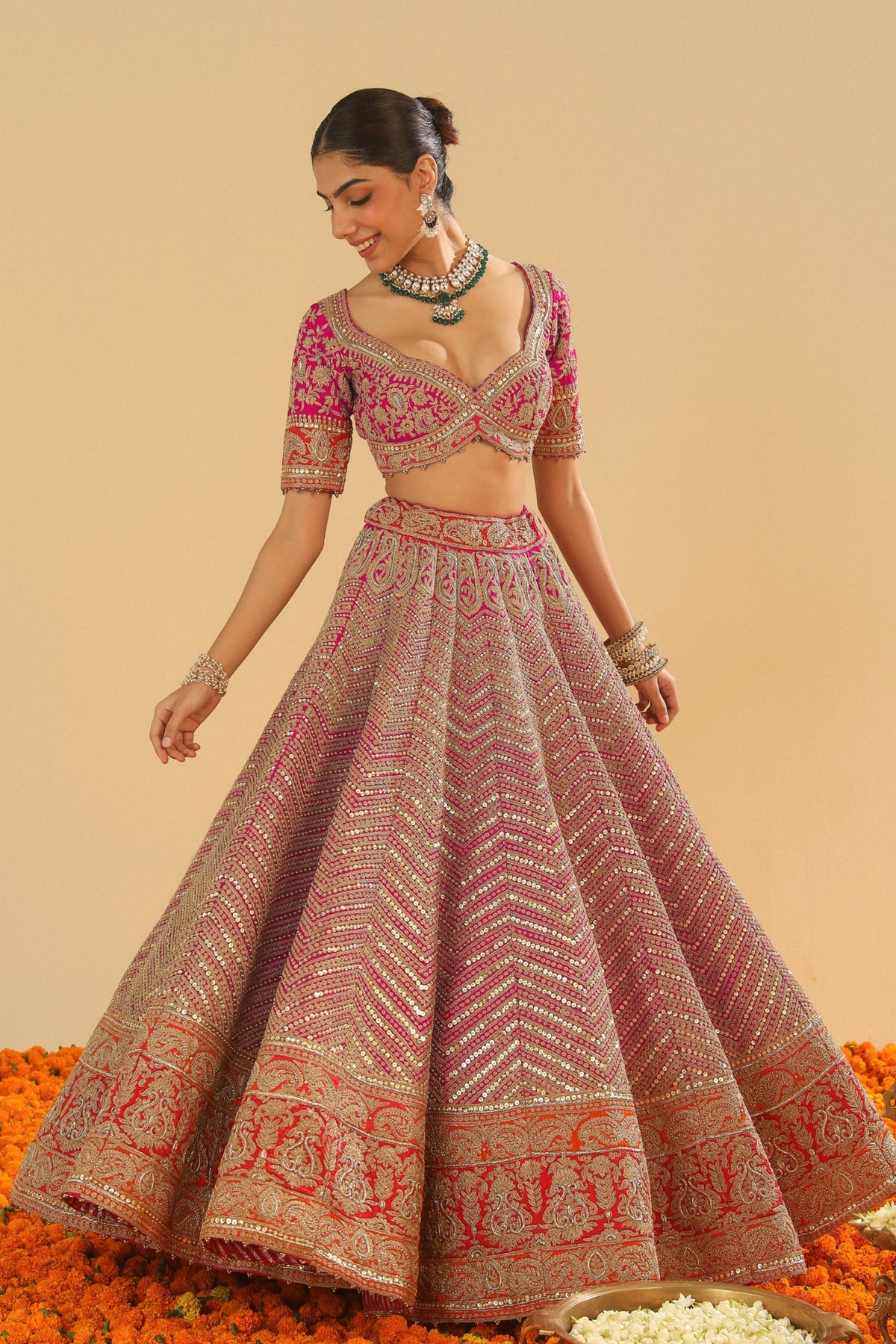 Hot Pink Lehenga Set