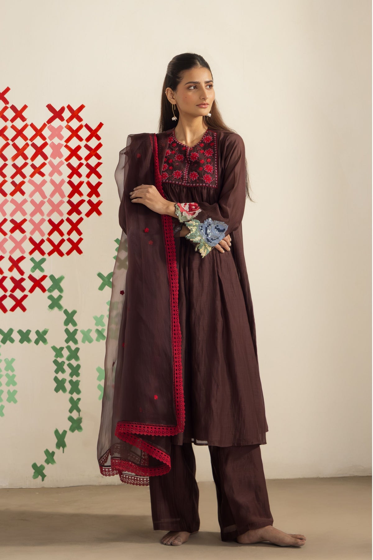 Rosewood Brown Kurta Set
