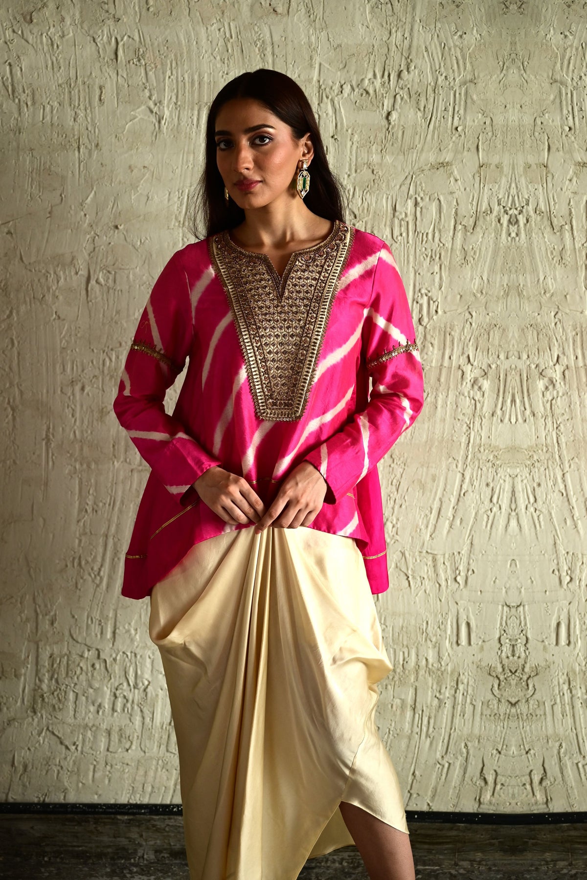 Pink Leheriya Shabana Set