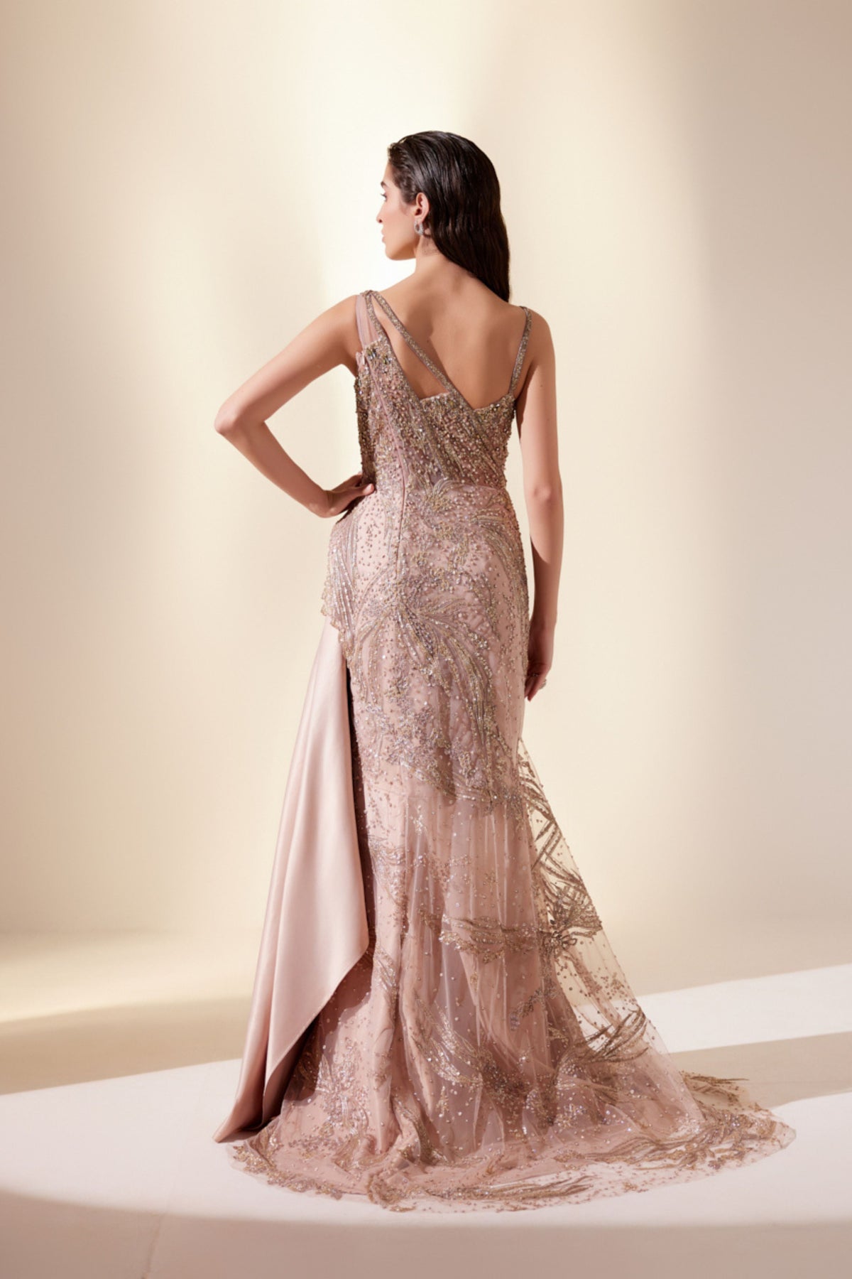Luminescent Peach Gown