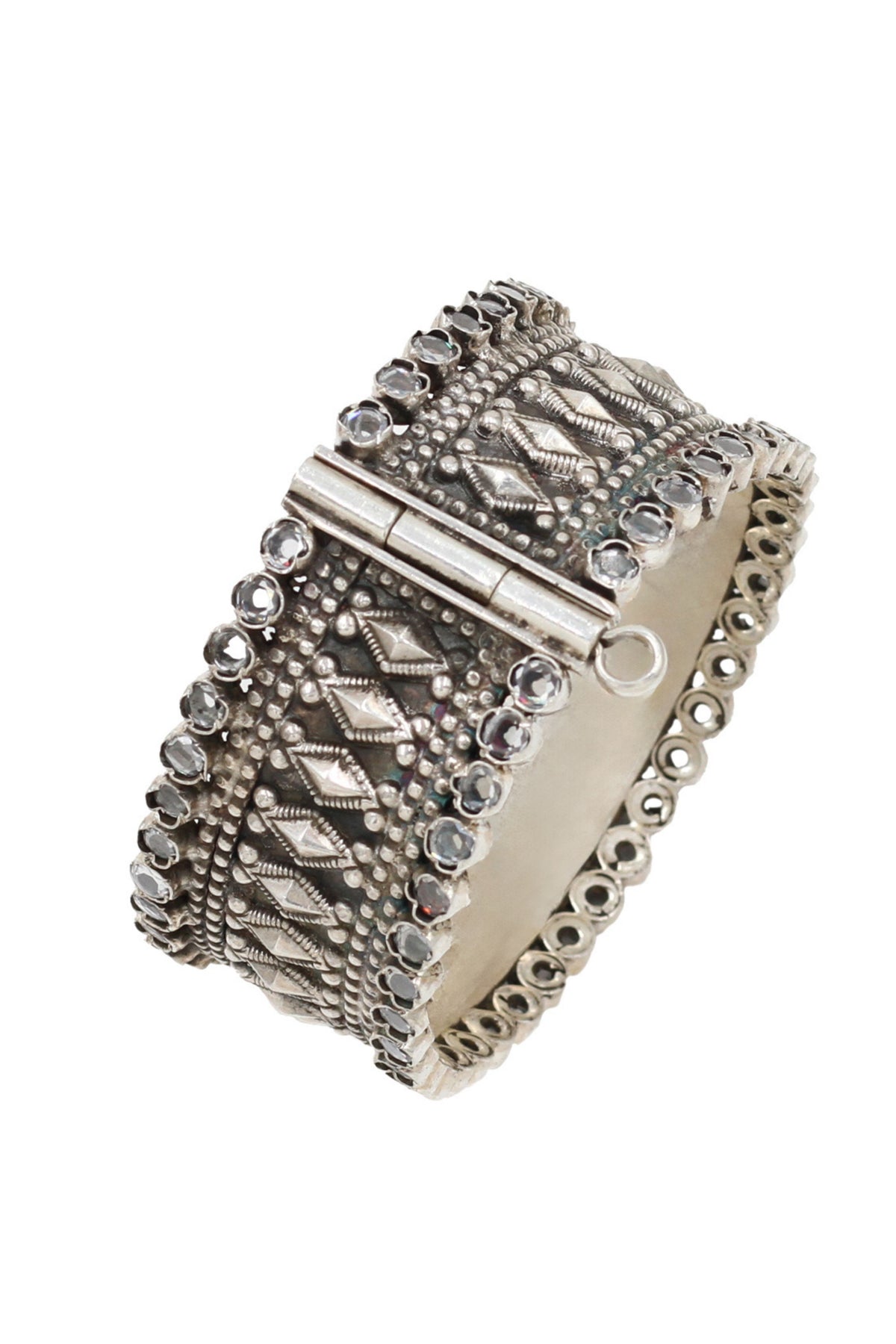 Radiant Splendor Handcrafted Silver Bangle