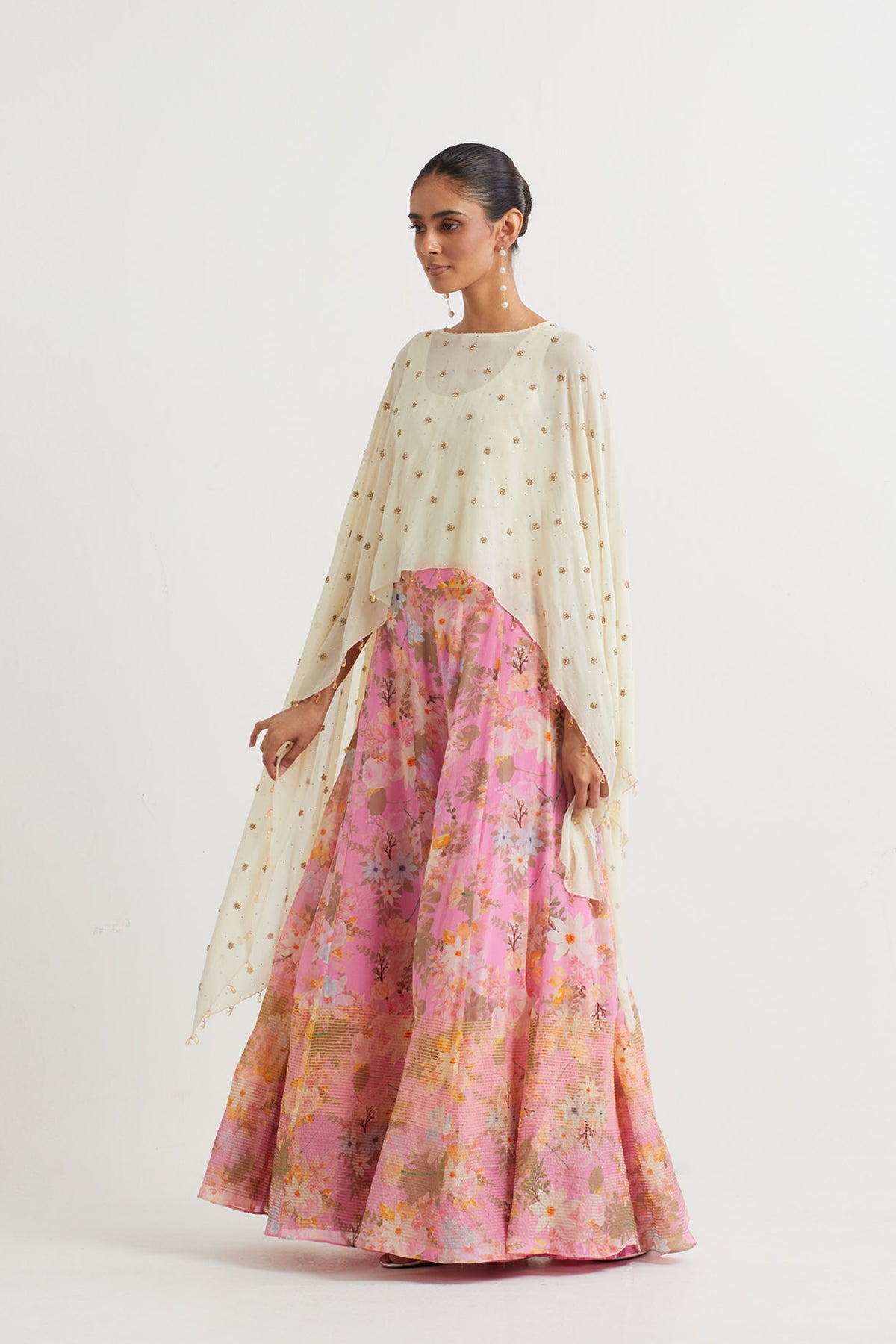 Printed Pink Sharara Set