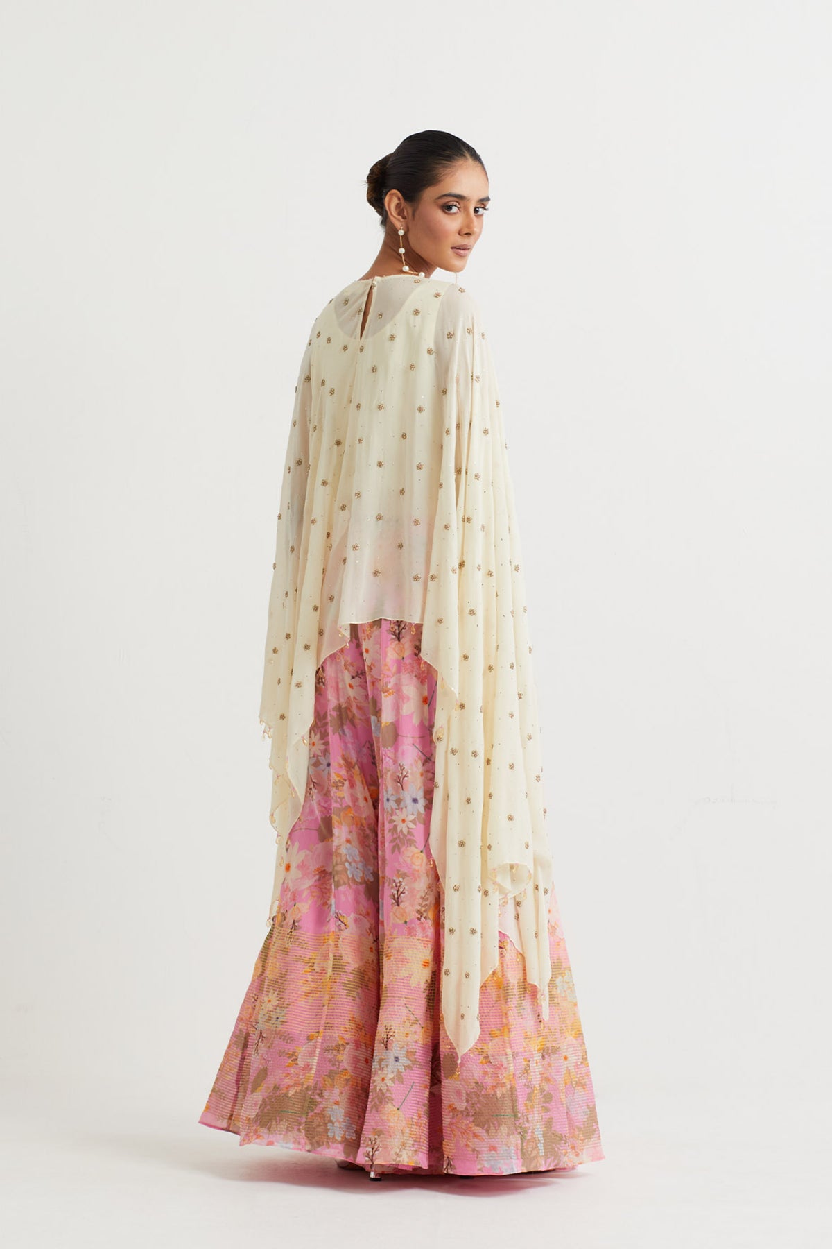 Printed Pink Sharara Set