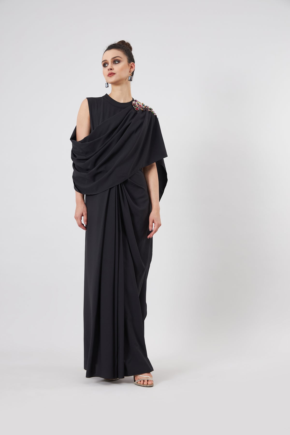 Cowl Drape Dress