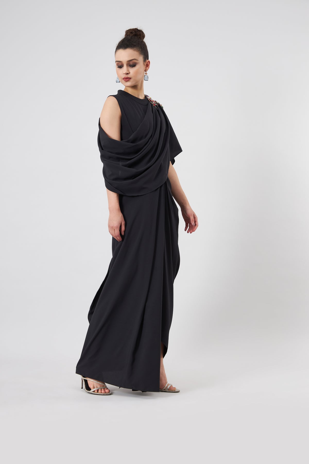 Cowl Drape Dress