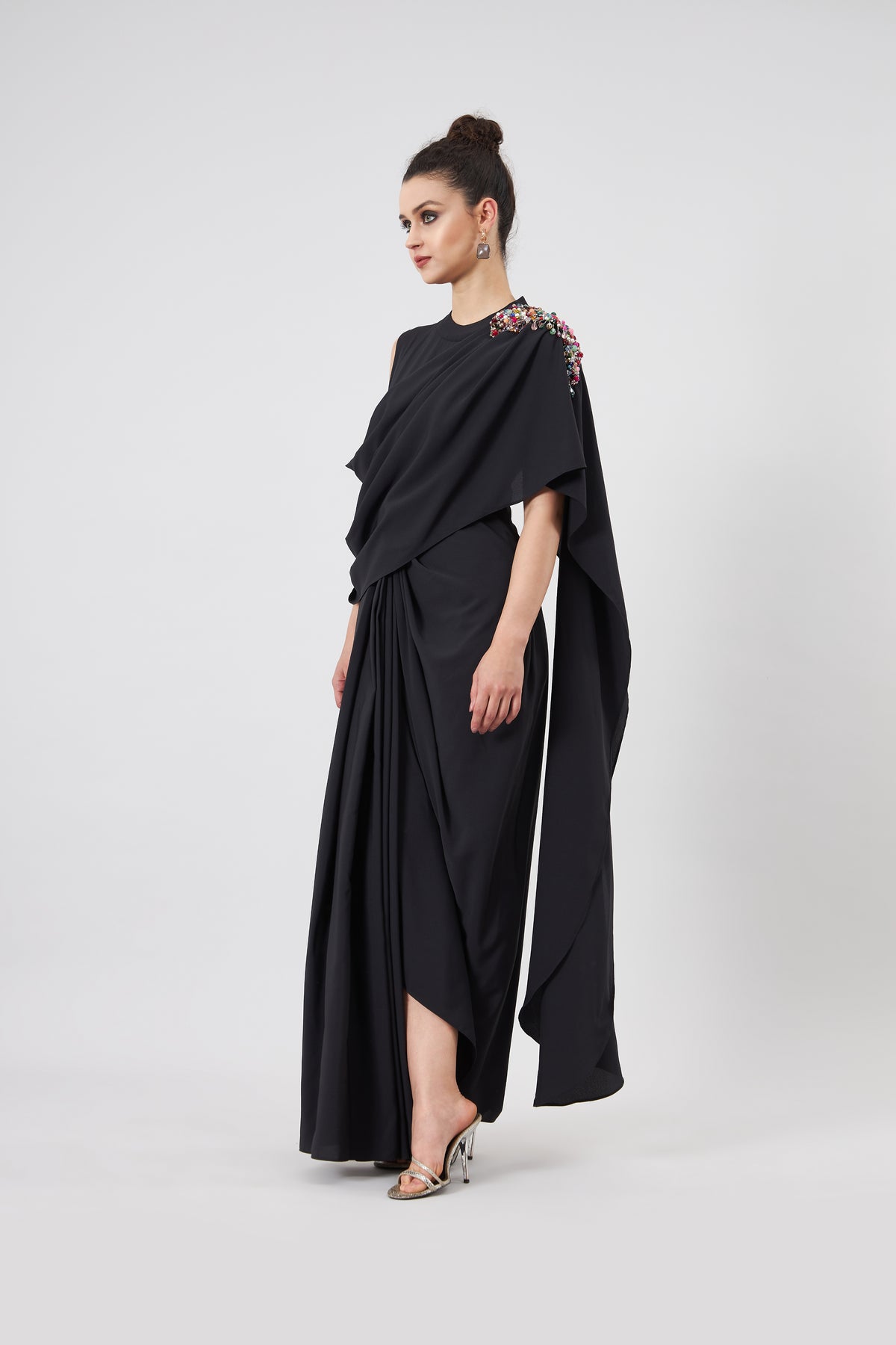 Cowl Drape Dress