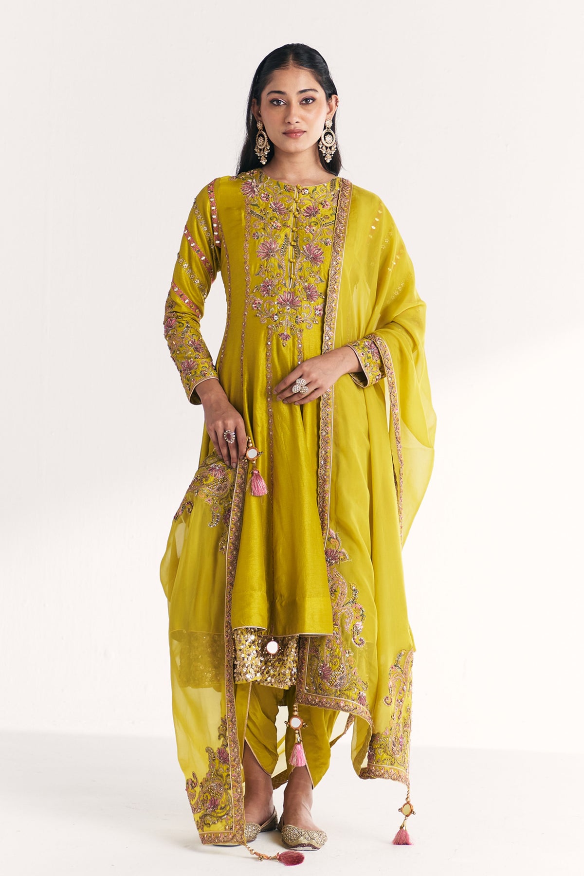 Chitra Lime Green Anarkali