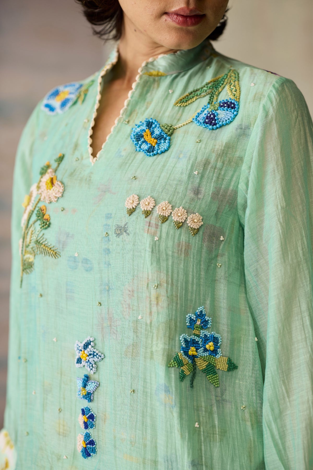 Seaglass Floral Top