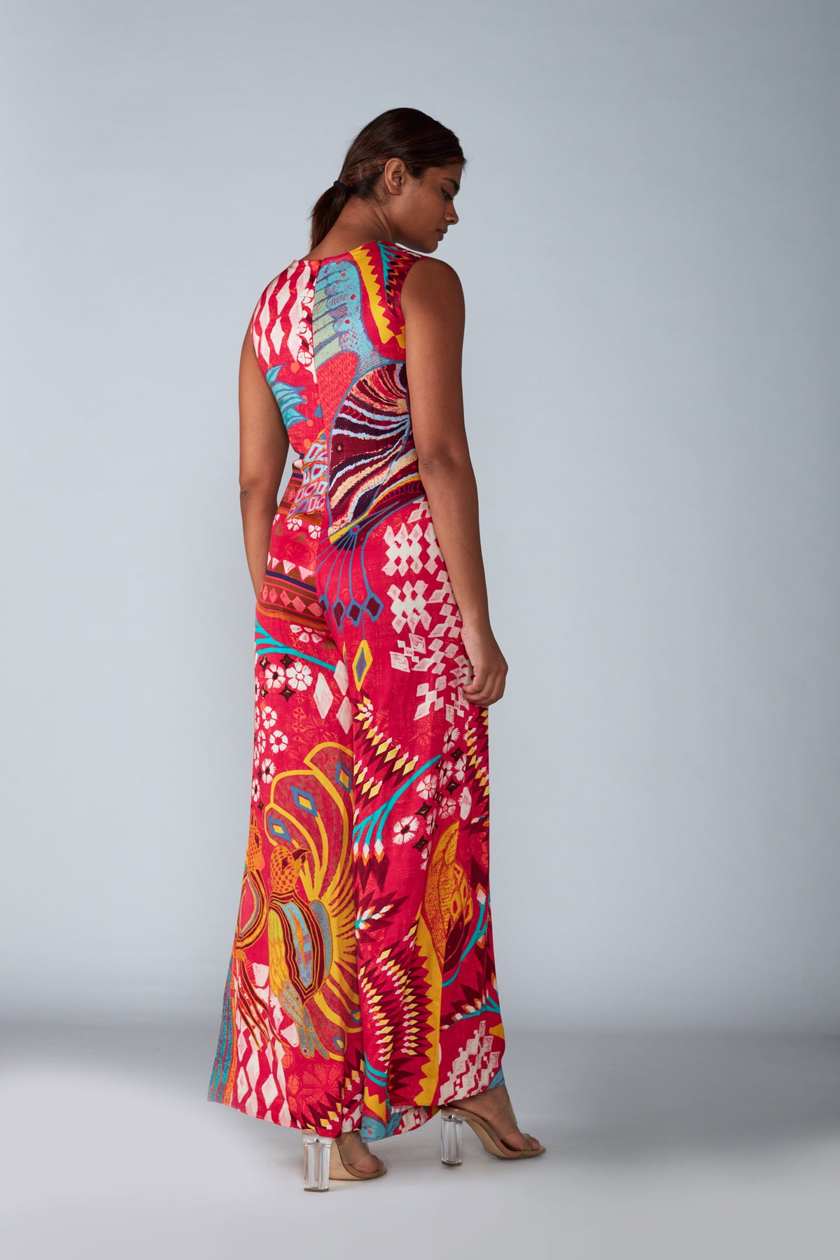 Pink Printed Jumpsuit
