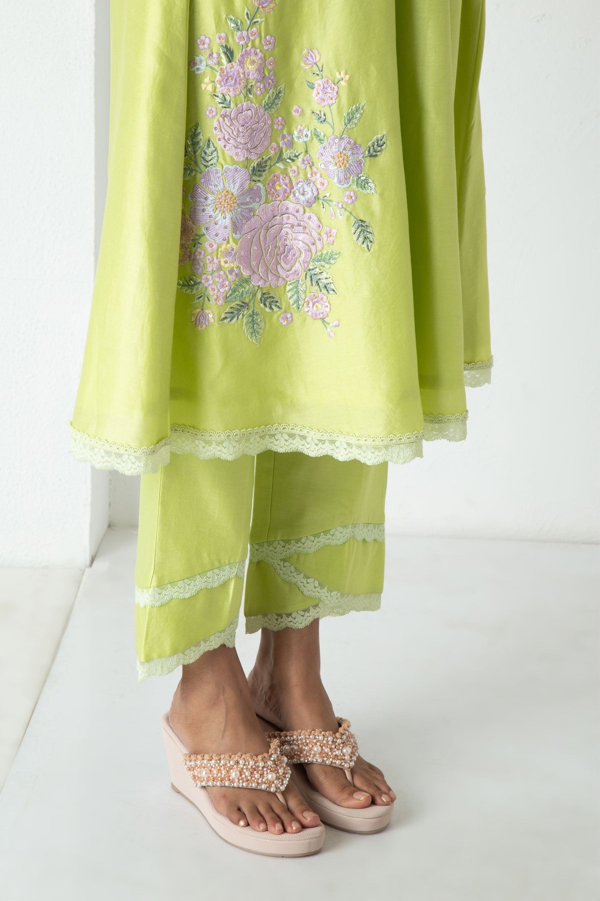 Green Orya Kurta Set