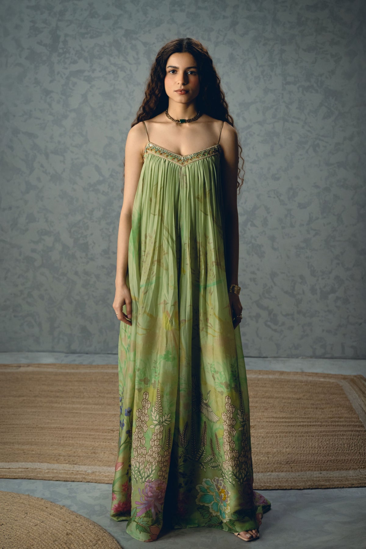 Yume Green Jumpsuit Set