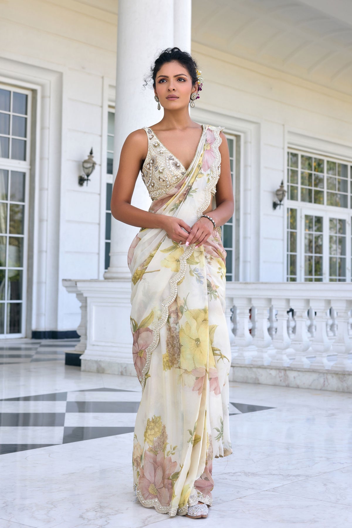 Lisa Draped Saree Set