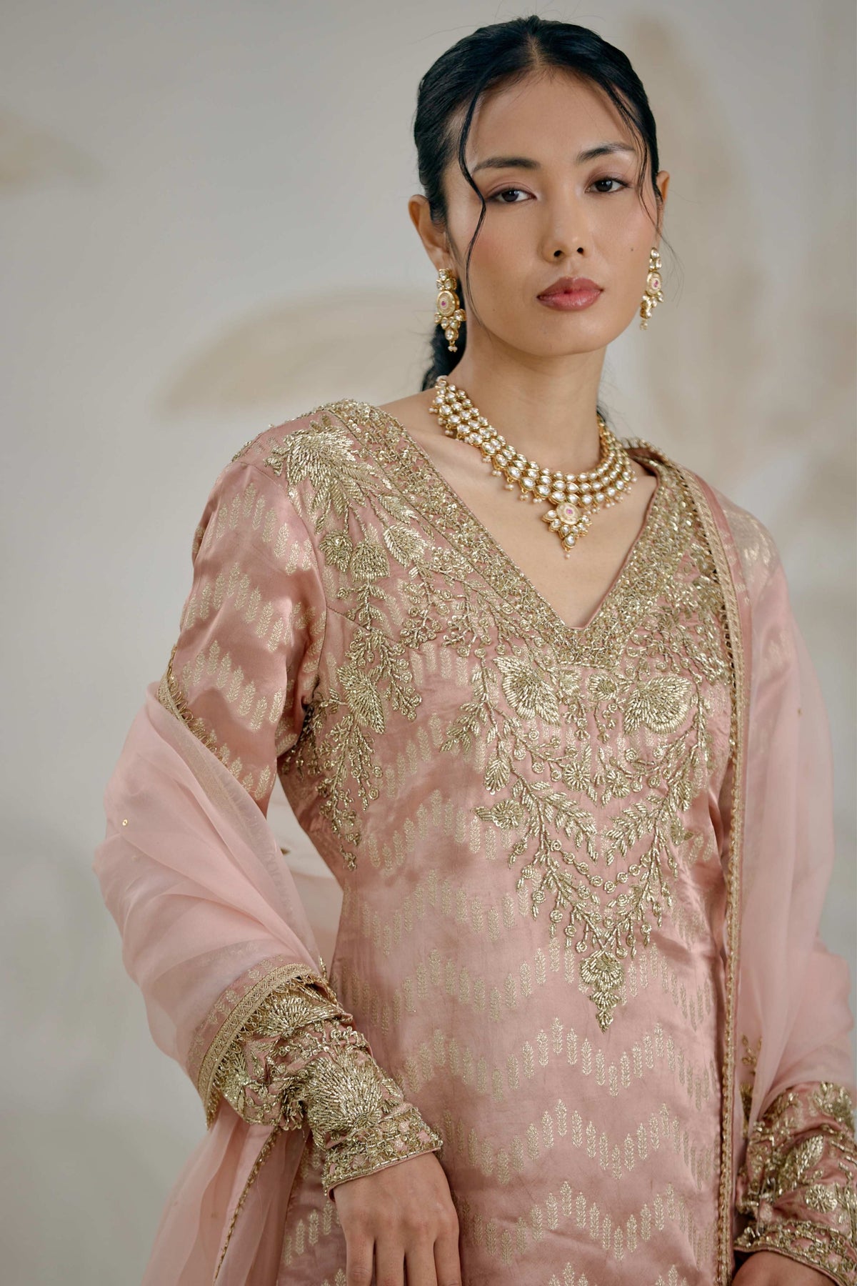 Old Rose Pink Sharara Set