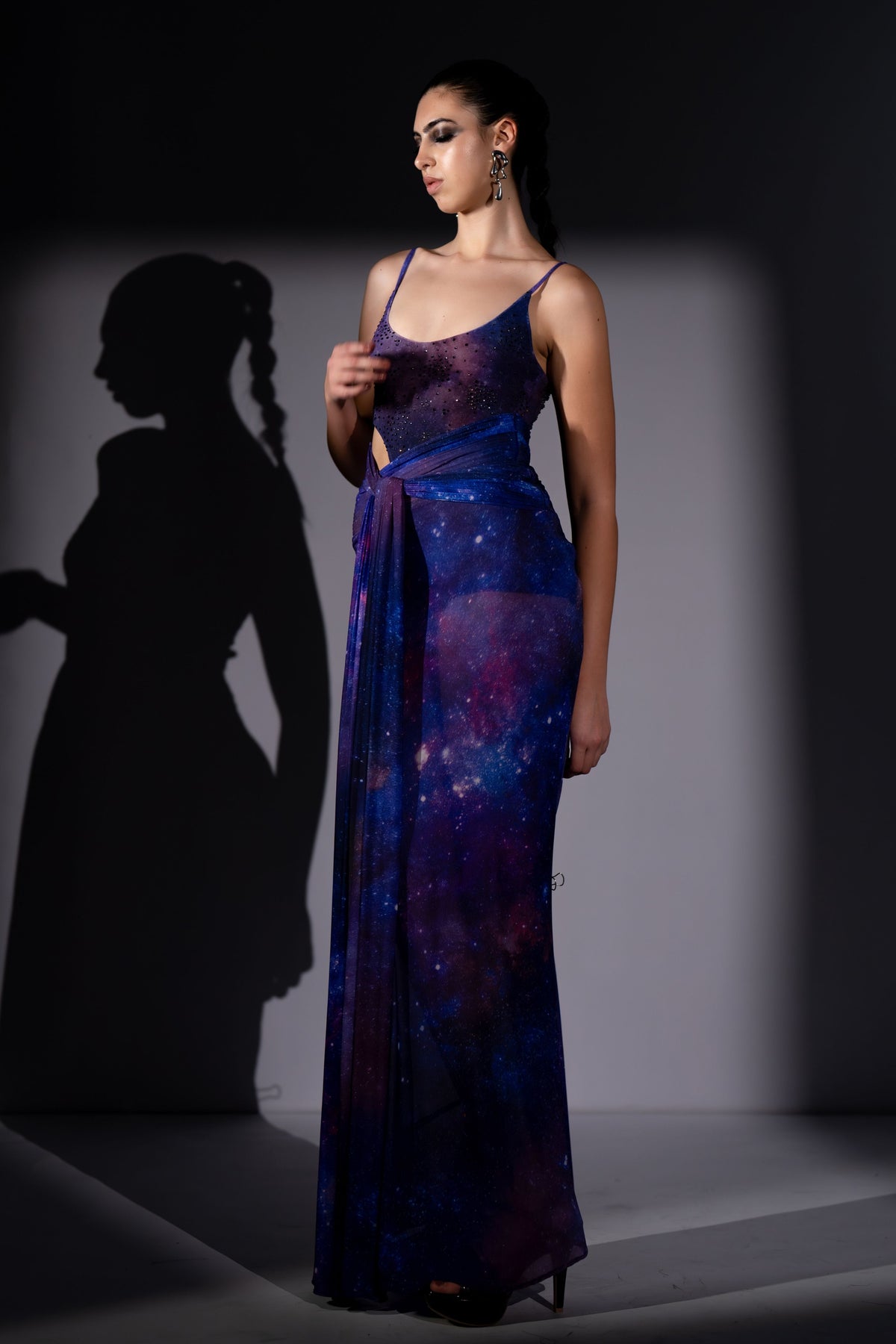 Purple Draped Skirt