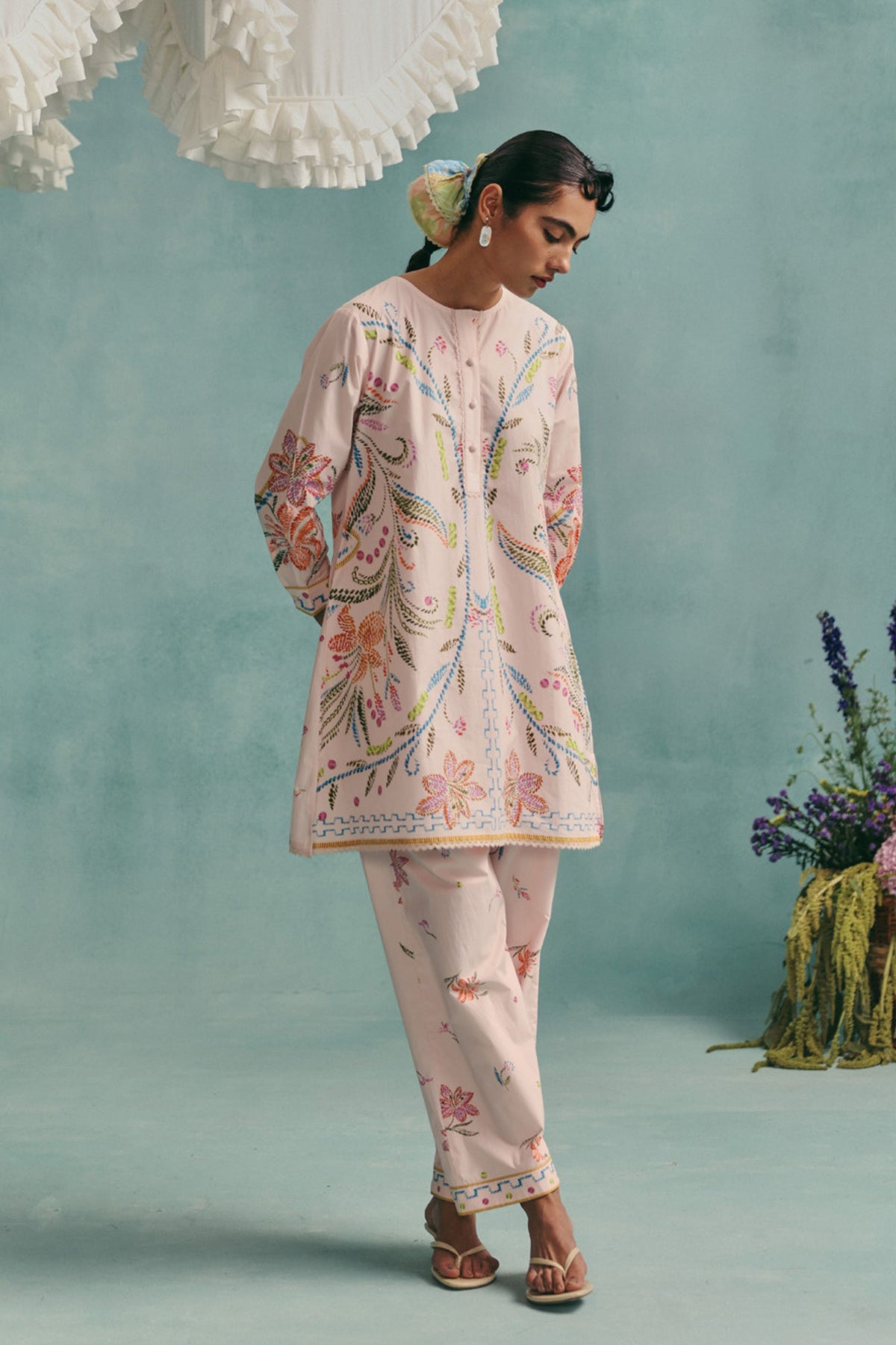 Hibiscus Pink Tunic Set