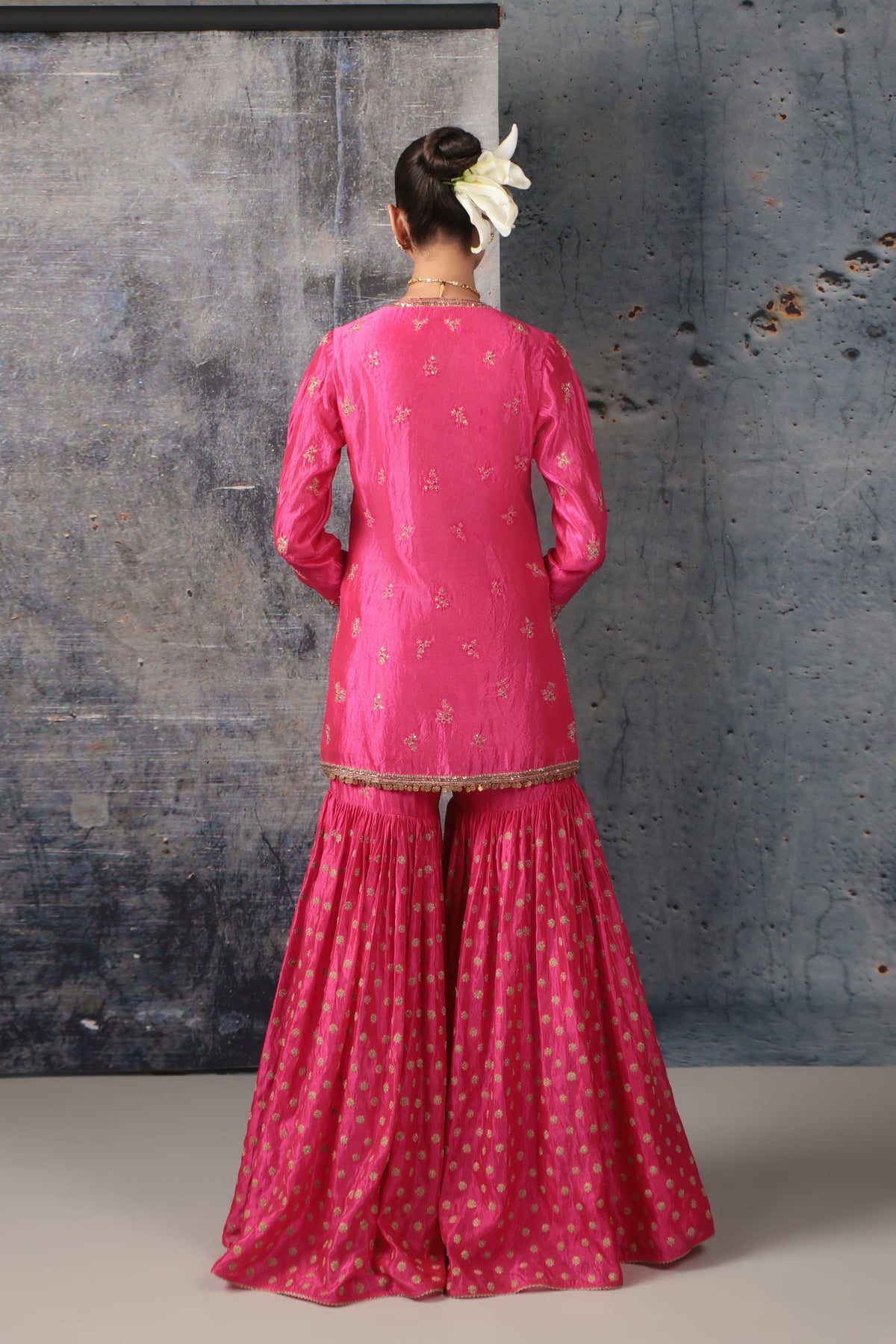 Pink Buti Sharara Set