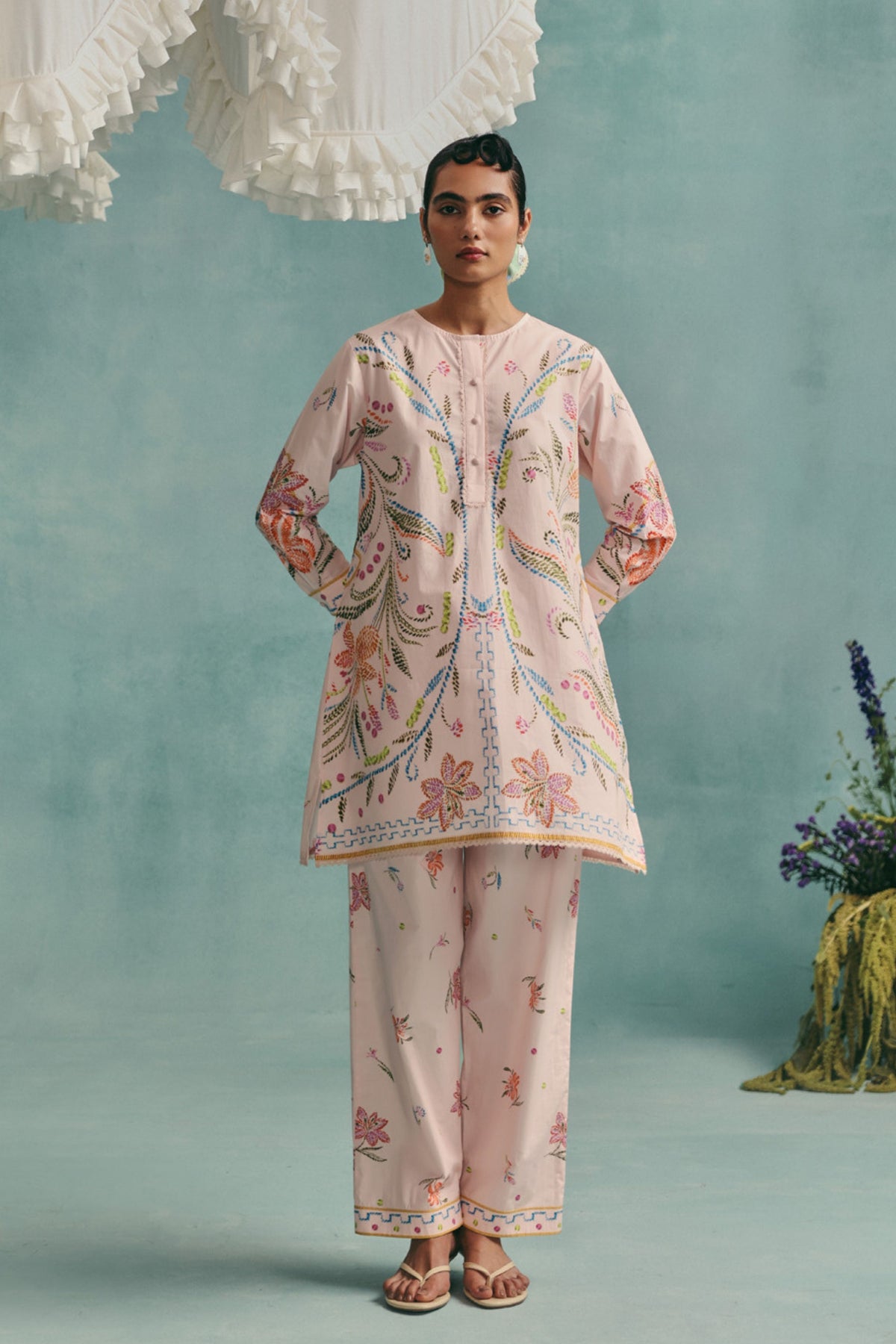 Hibiscus Pink Tunic Set