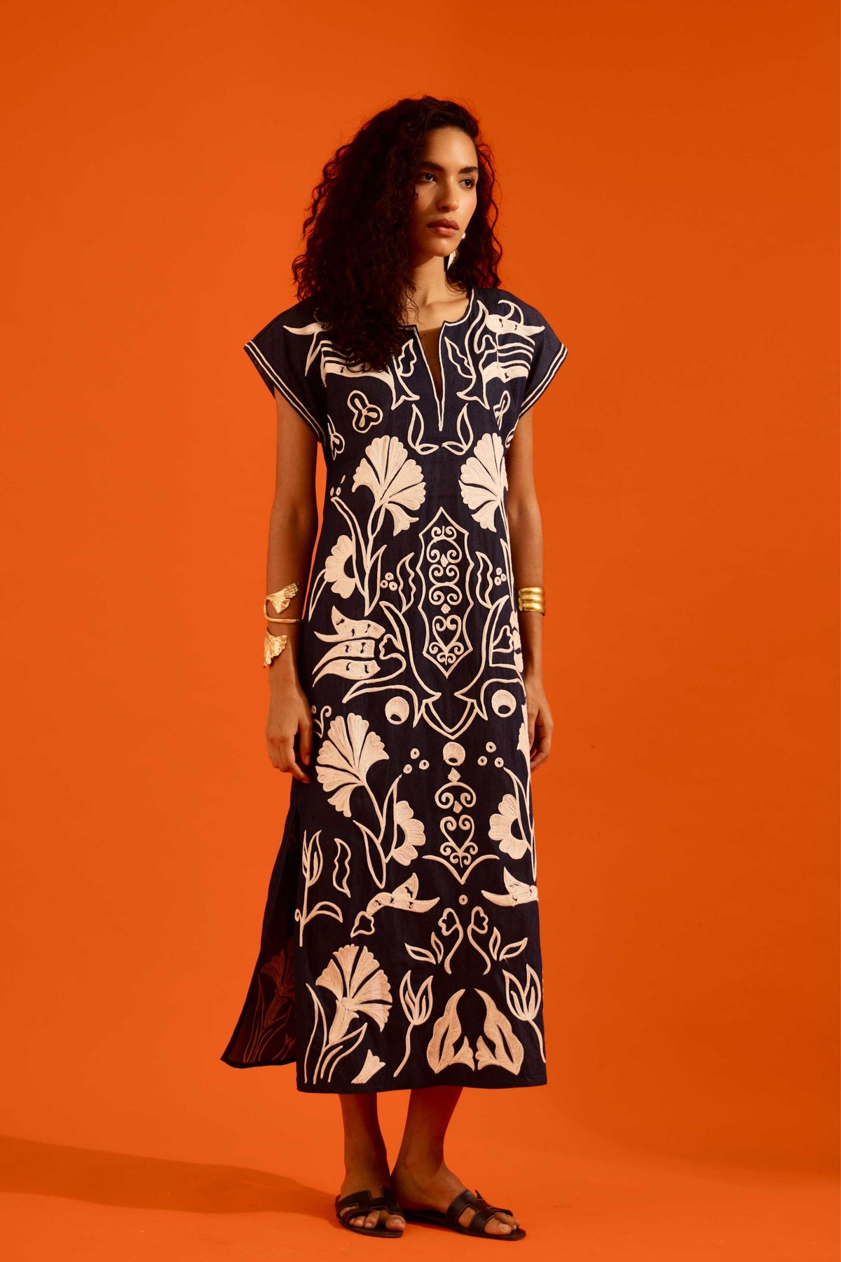 Blue Denim Maxi Dress