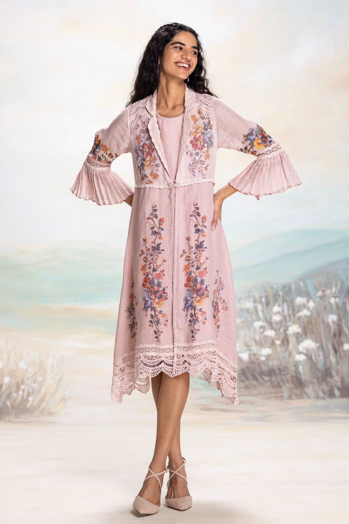 Vintage Rosa Tint Jacket Set