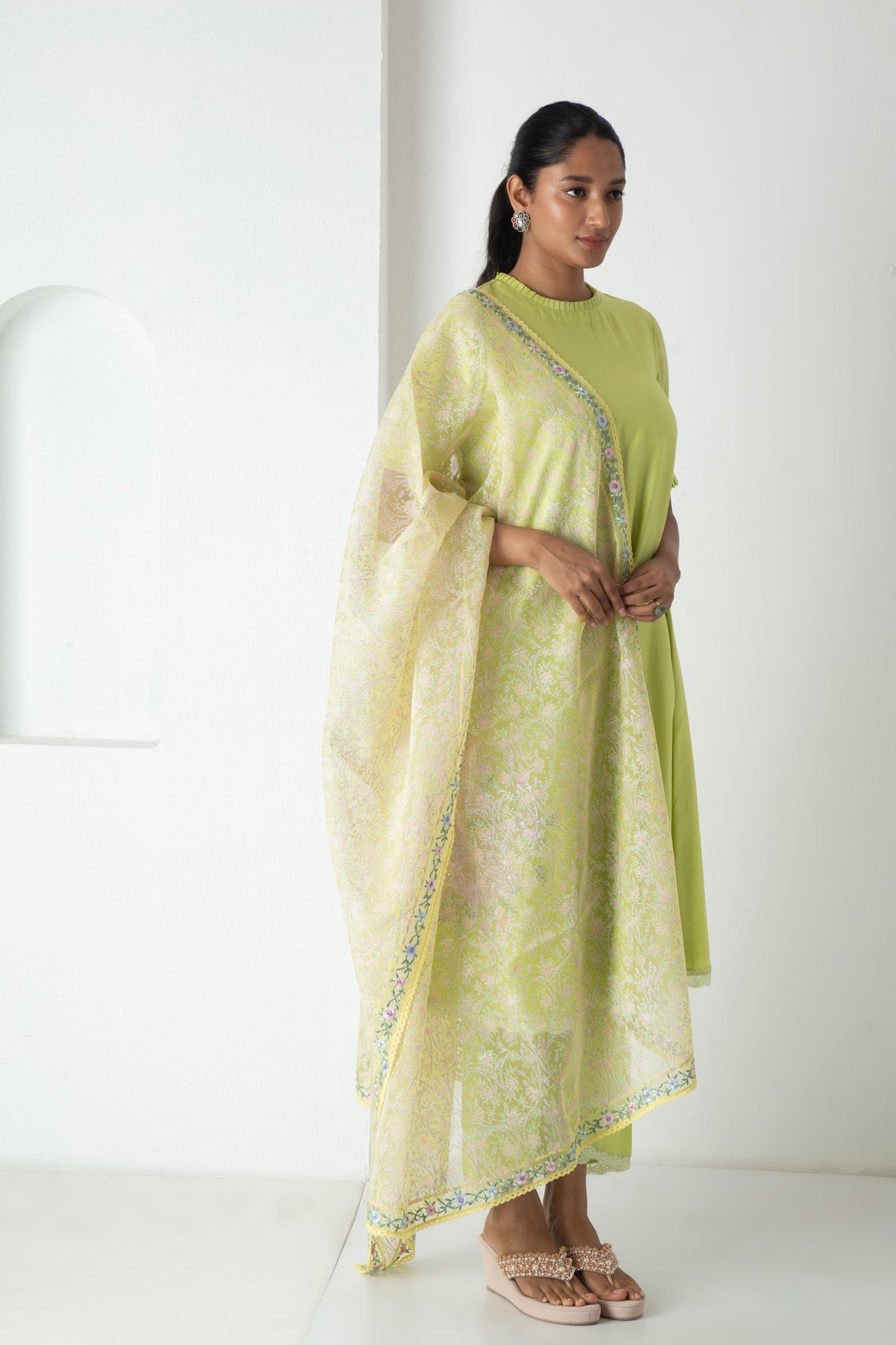 Green Orya Kurta Set